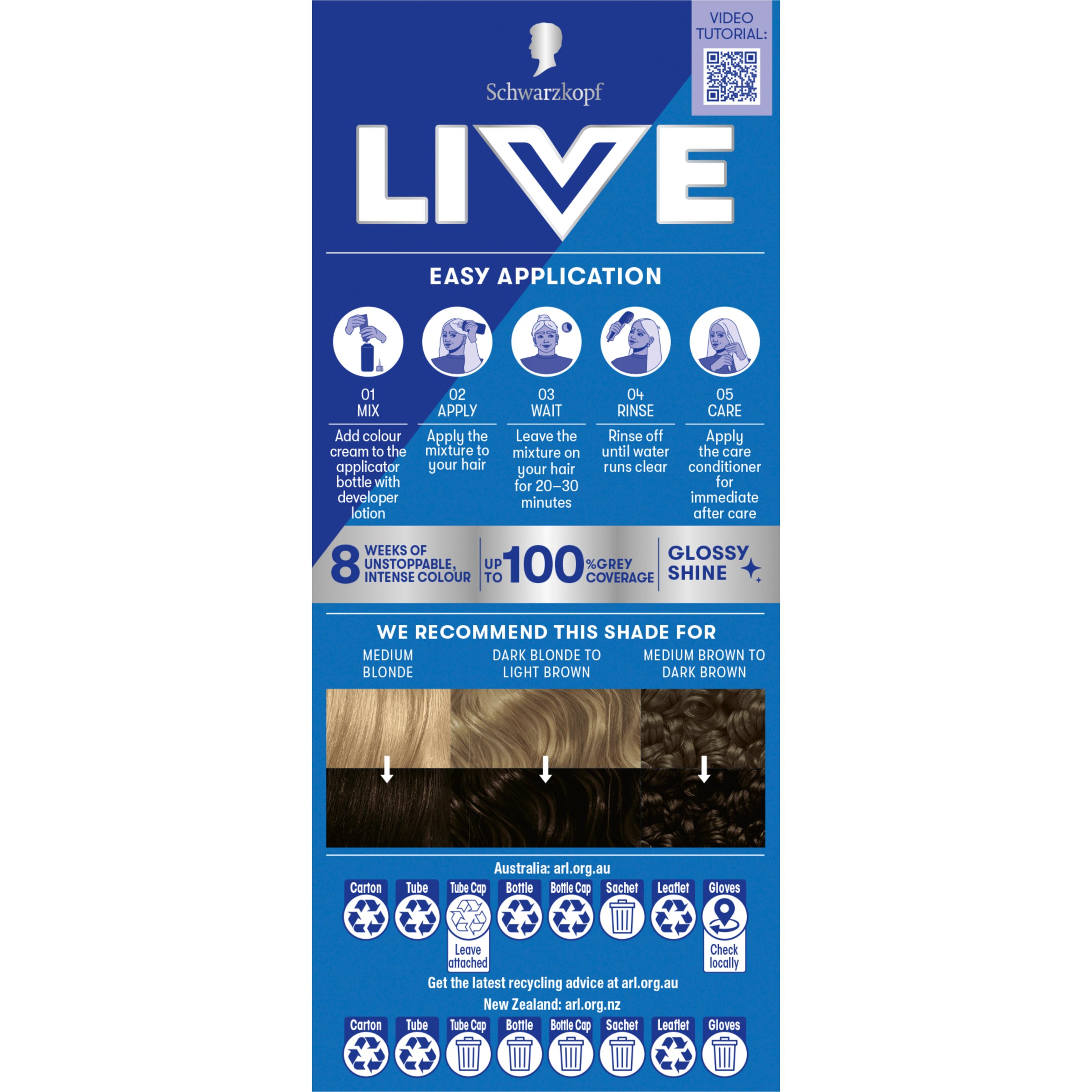 Schwarzkopf Live Colour Perm 3.0 Dark Brown 200g - Image 2