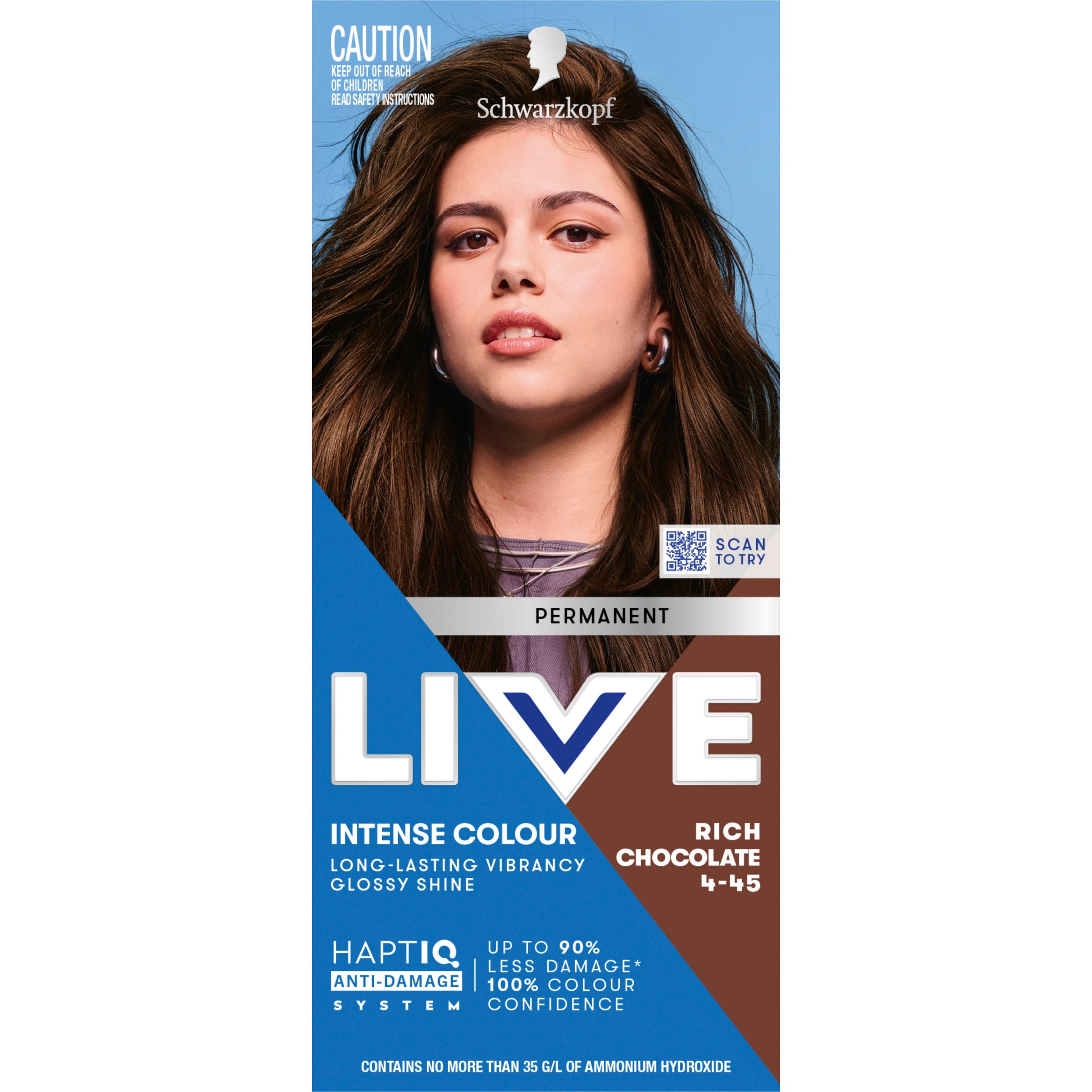Schwarzkopf Live Colour Perm 4.45 Rich Chocolate 200g - Image 1