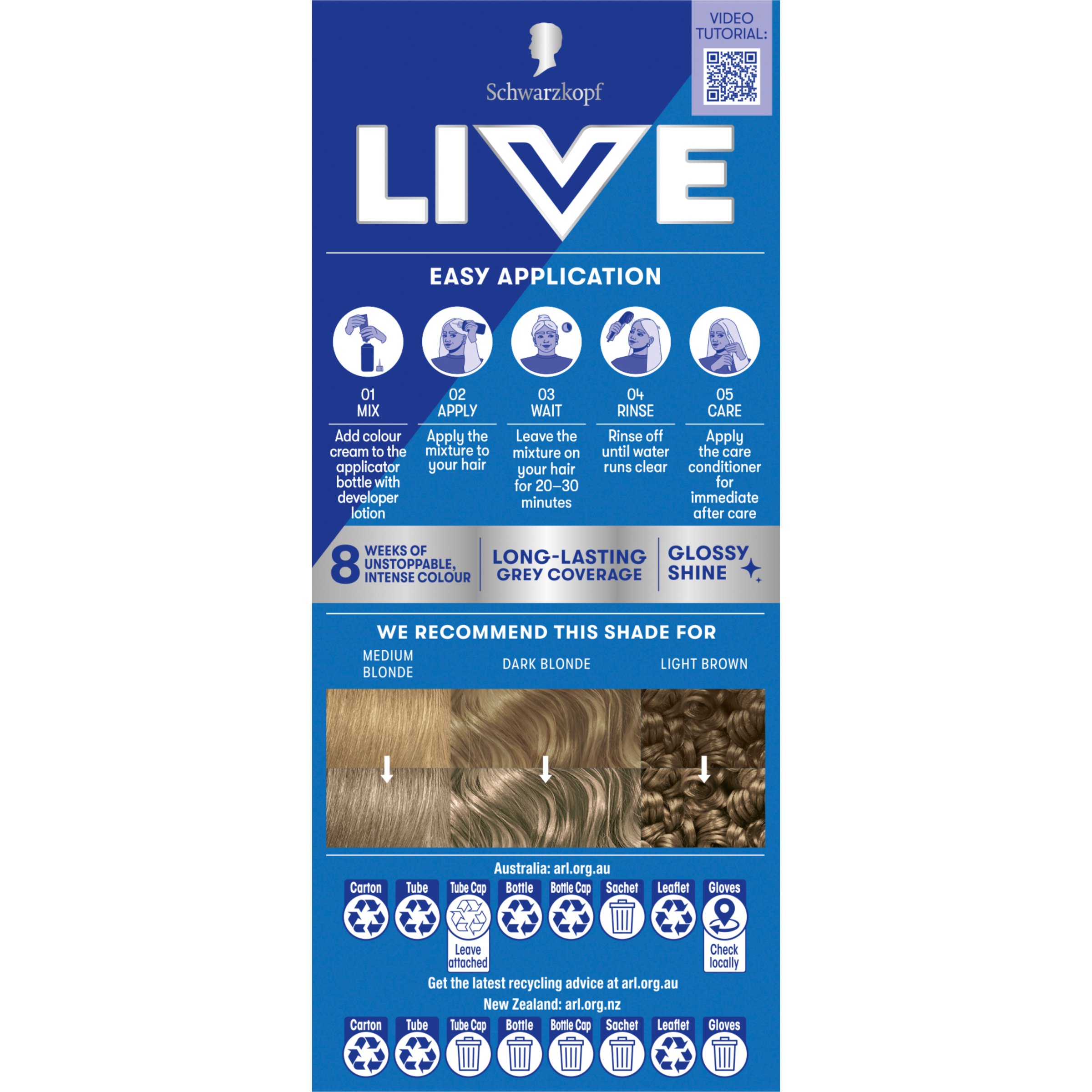 Schwarzkopf Live Colour Perm 7.1 Medium Ash Blonde 200g - Image 2