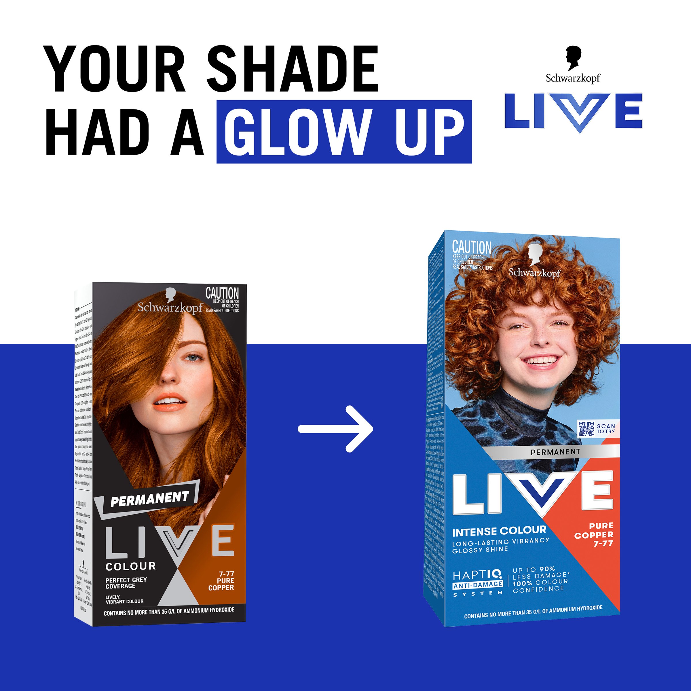 Schwarzkopf Live Colour Perm 7.77 Pure Copper 200g - Image 9