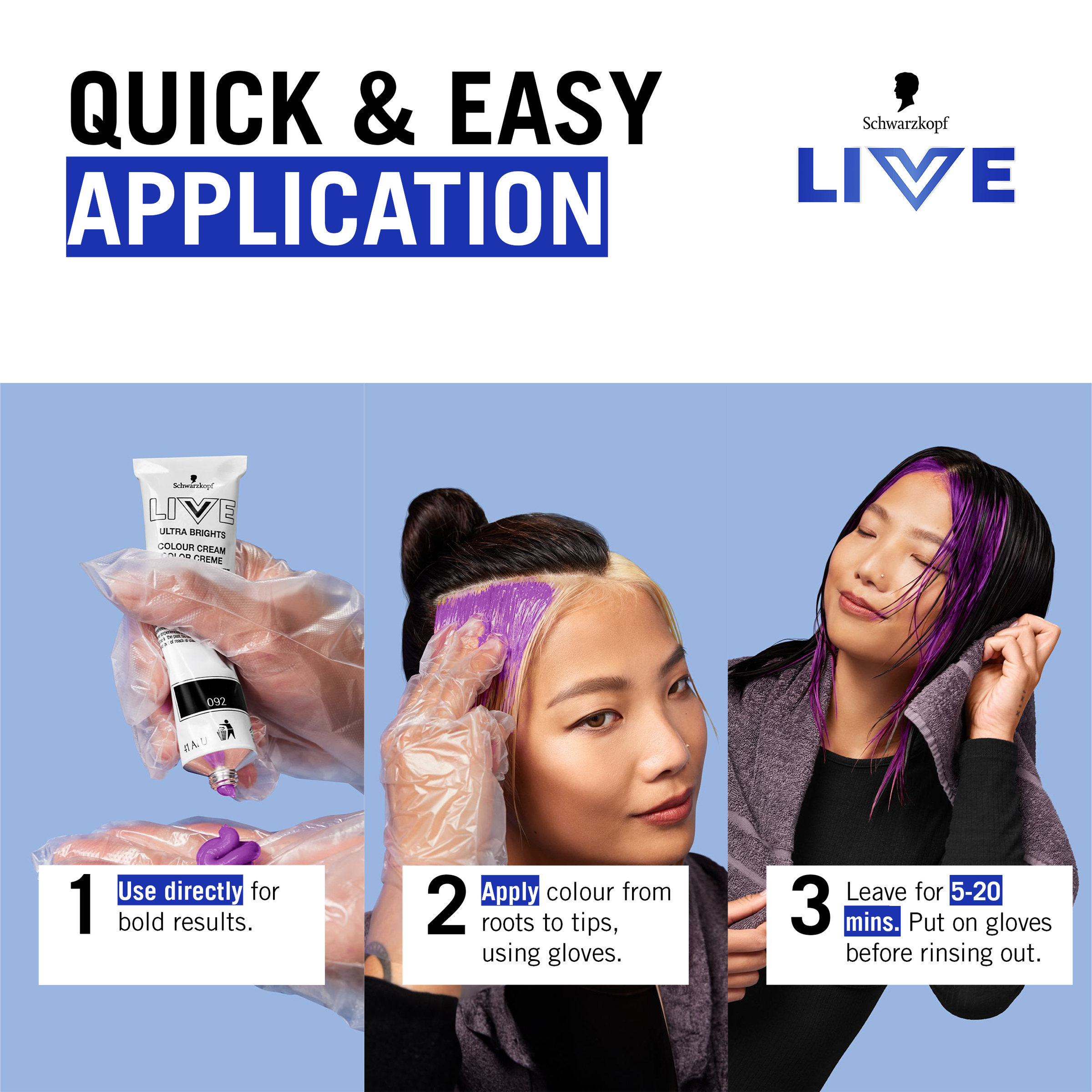 Schwarzkopf LIVE Colour UBs Magnetic Purple Semi Permanent 75ml - Image 13