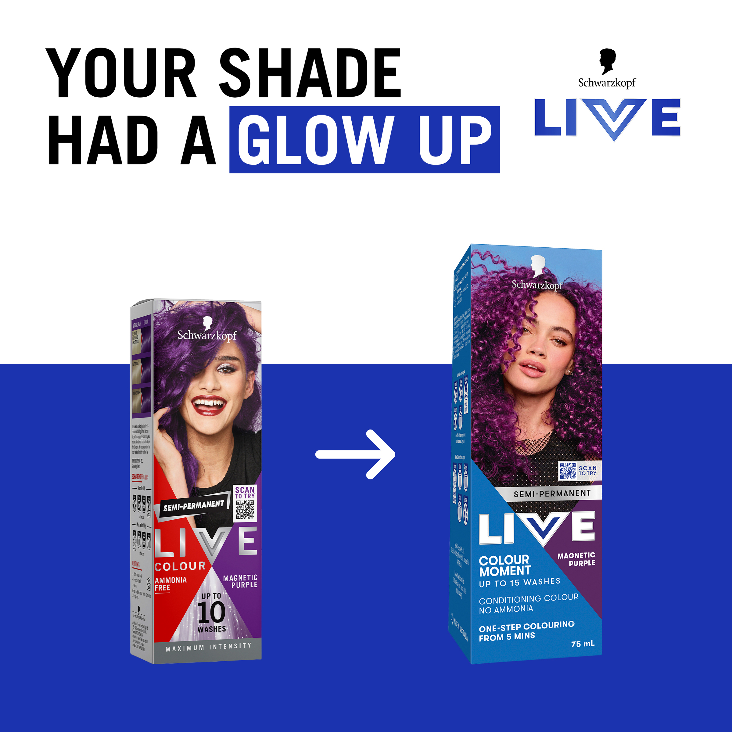 Schwarzkopf LIVE Colour UBs Magnetic Purple Semi Permanent 75ml - Image 12