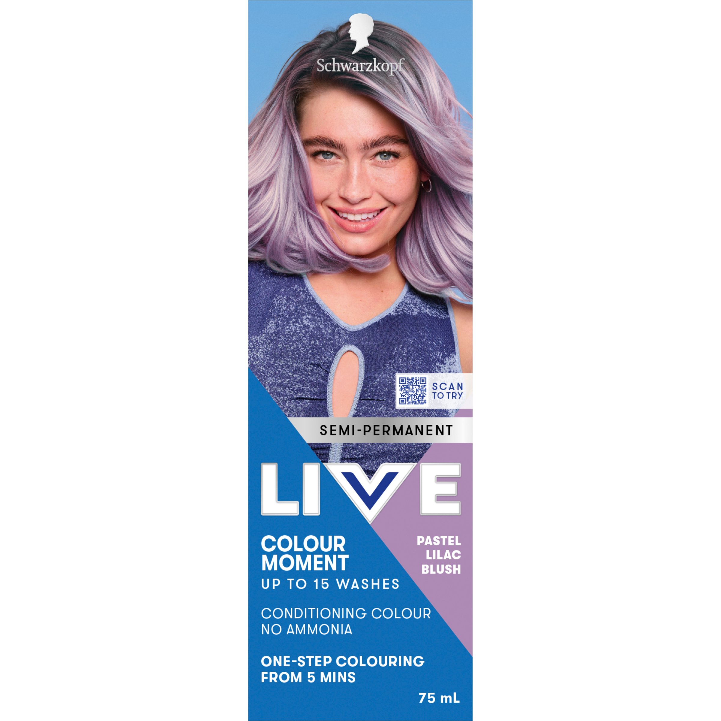 Schwarzkopf Live Colour Pastels Lilac Blush 75ml - Image 1