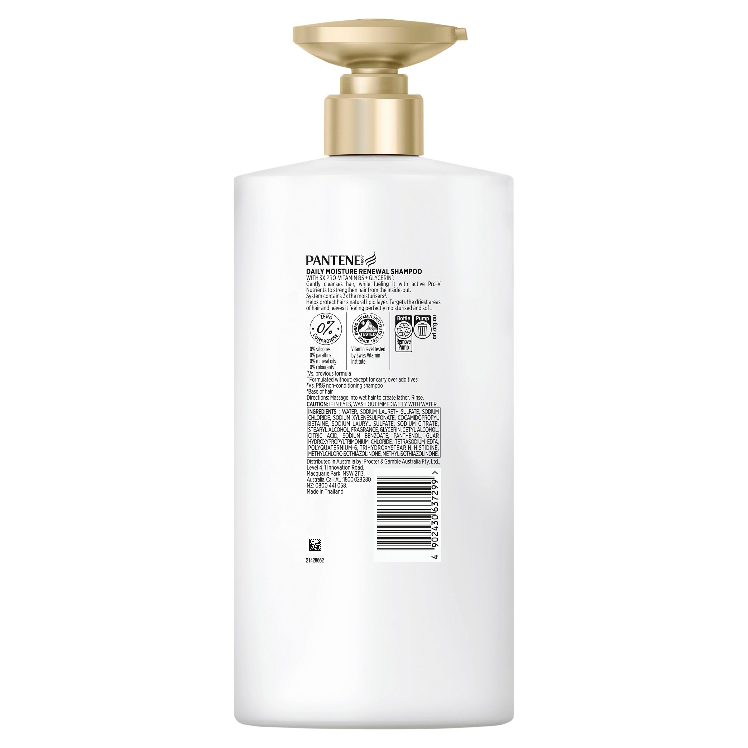 Pantene Pro V Shampoo Daily Moisture Renewal 900ml - Image 2