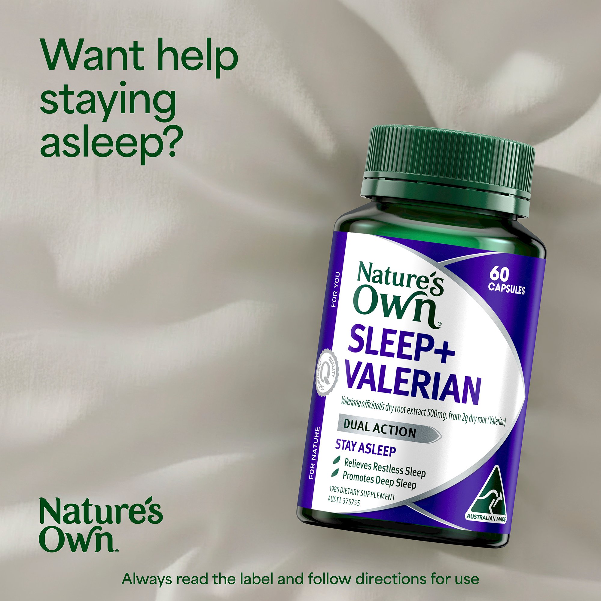 Nature's Own Sleep+ Valerian 60 capsules - Image 7