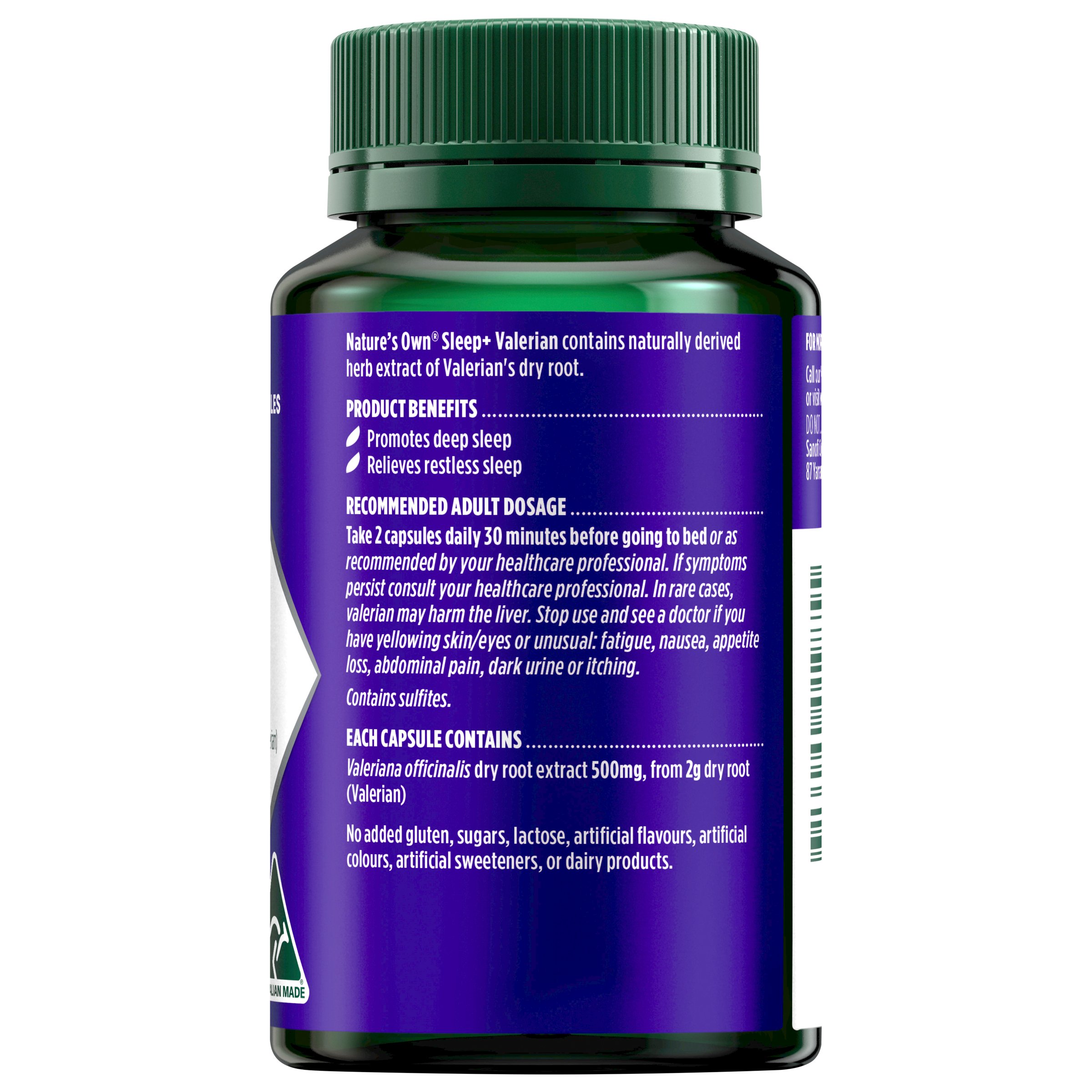 Nature's Own Valerian 2000mg - 60 capsules - Image 2