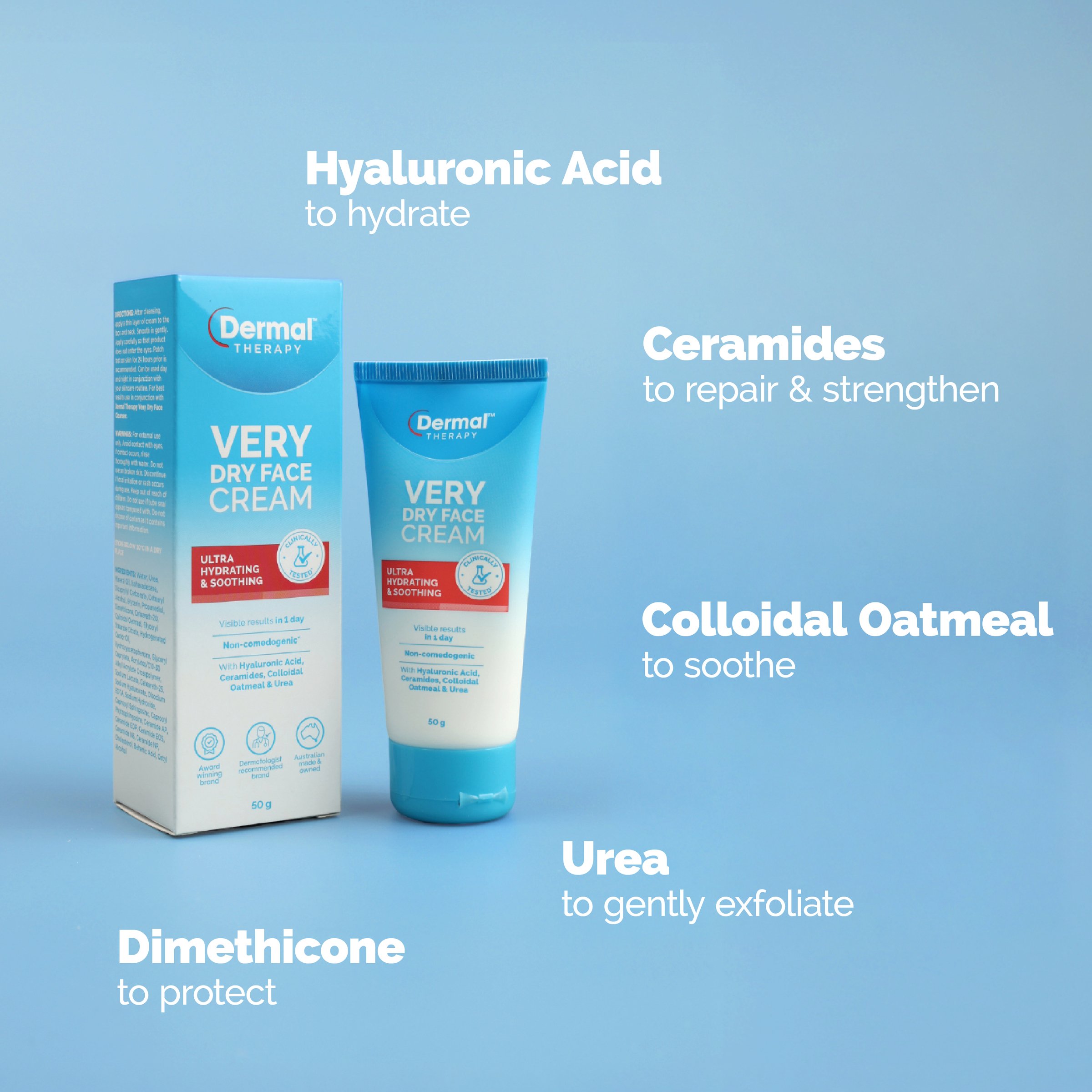 Dermal Therapy Very Dry Face Cream 50g - Image 4