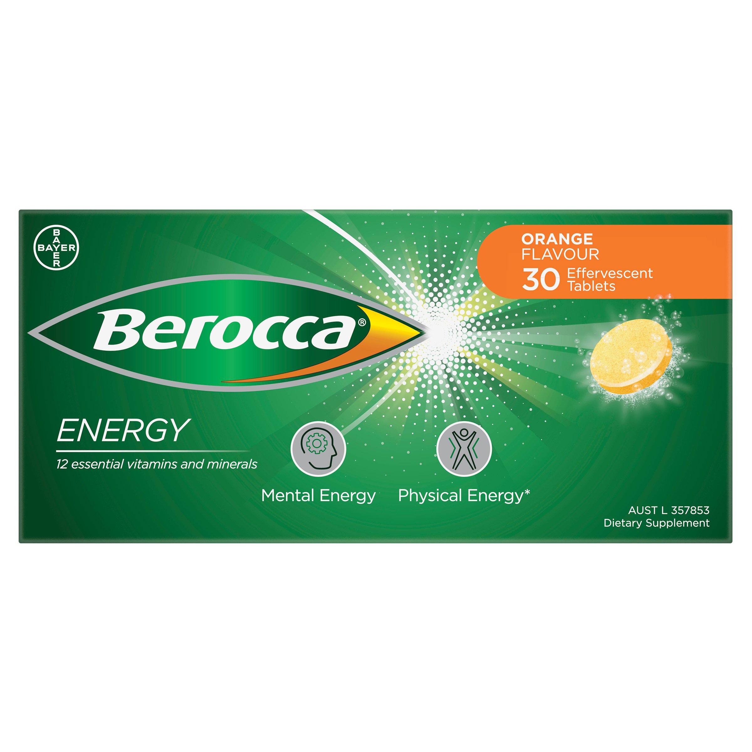 Berocca Energy Orange 30 tablets - Image 1