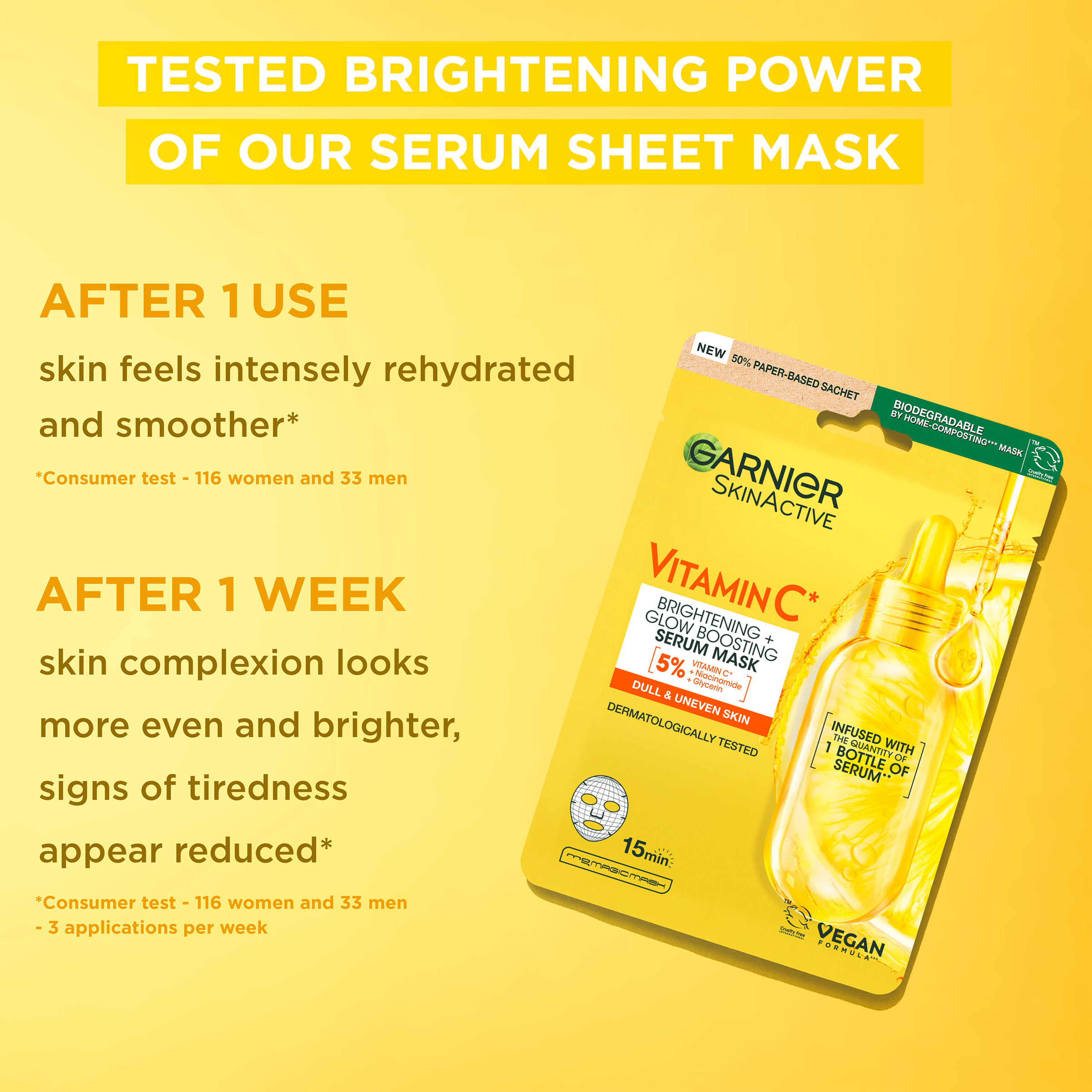 Garnier Vitamin C Hydrabomb Tissue Mask 28g - Image 5