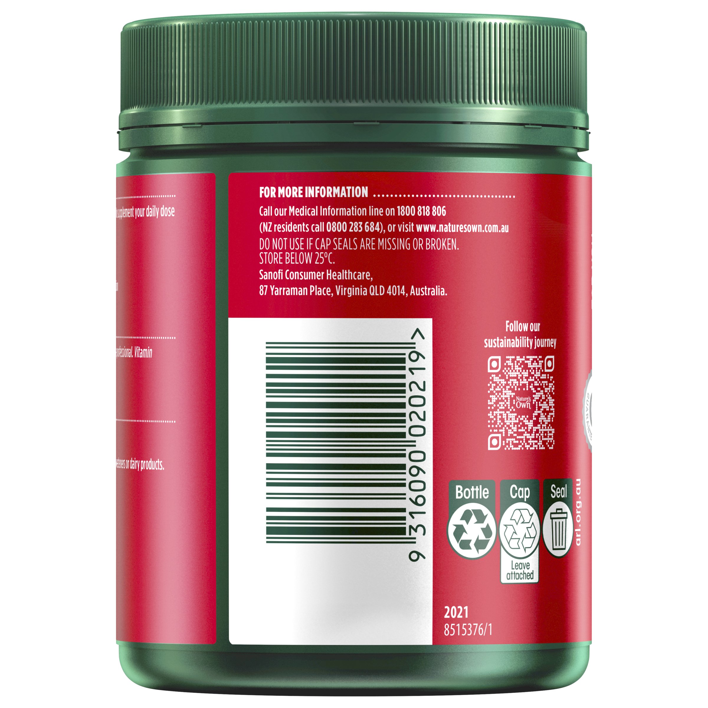 Nature's Own Vitamin D 1000IU - 400 capsules - Image 3