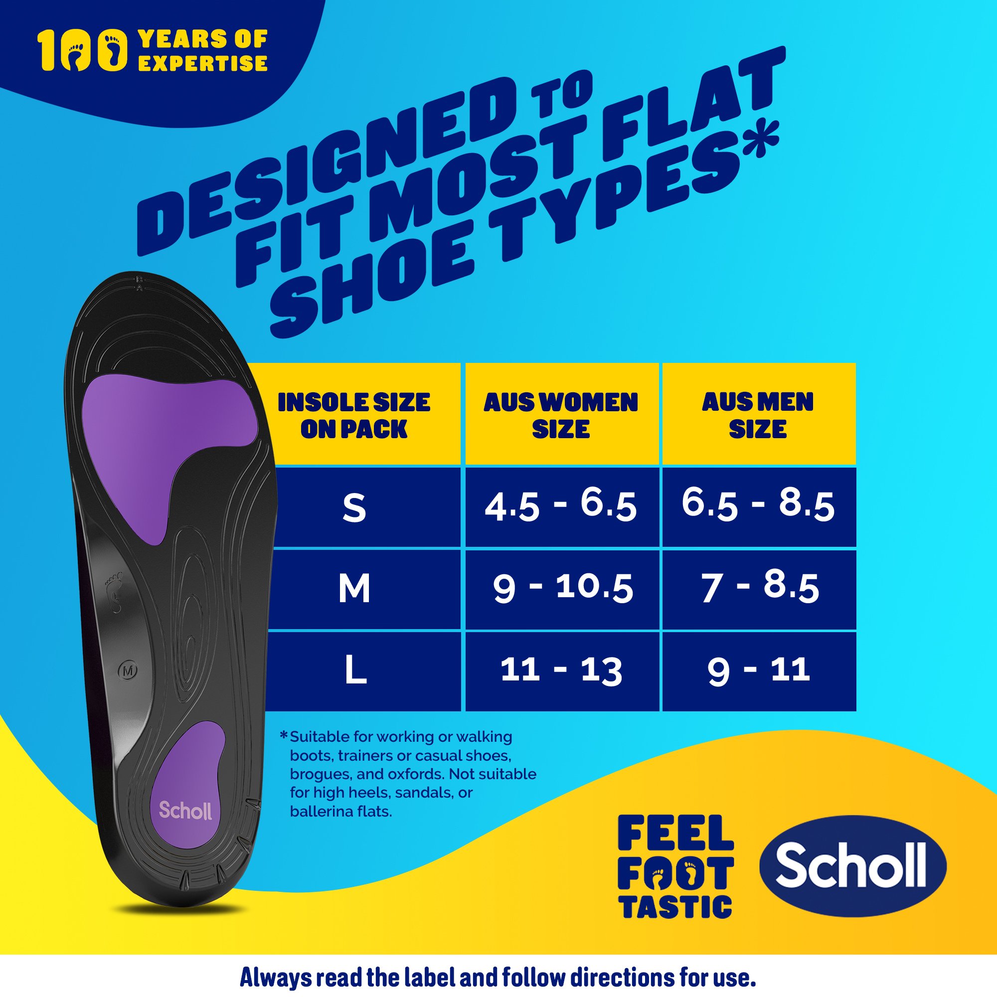 Scholl In Balance Pain Relief Plantar Fasciitis Orthotics - Small 1 pair - Image 6
