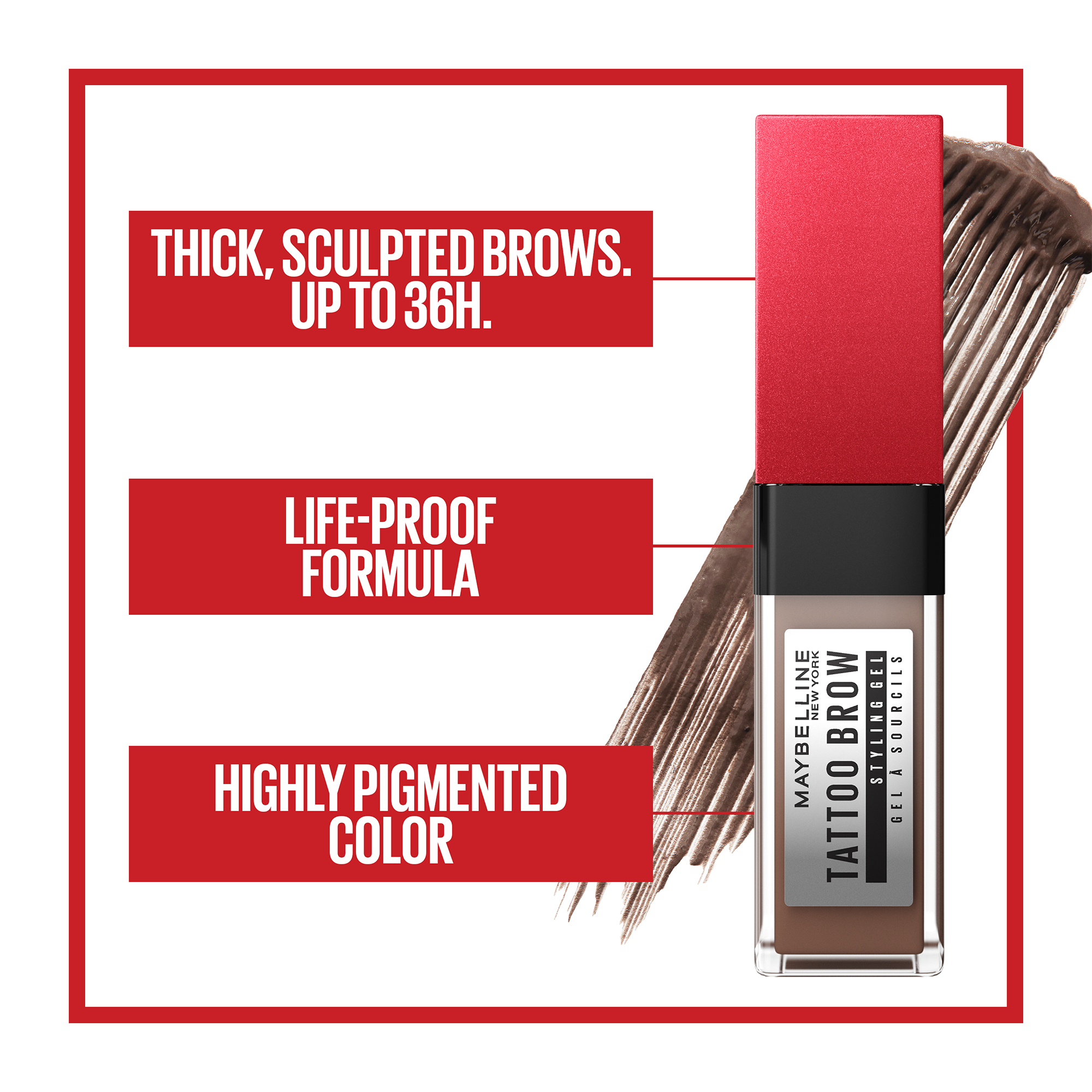 Maybelline Tattoo Brow 3 Day Styling Gel Deep Brown 1 each - Image 2