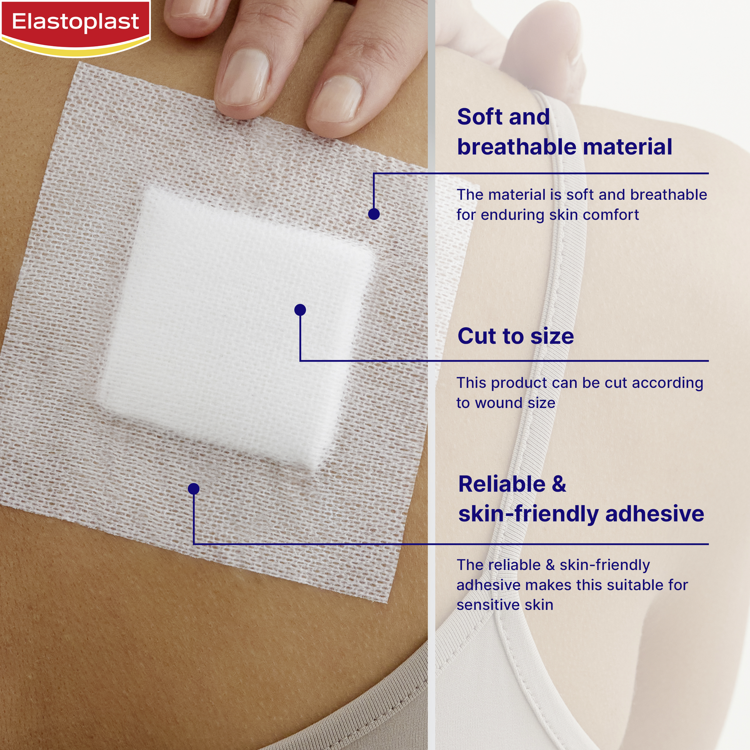 Elastoplast Sensitive Wide Area Fixation Tape 10cm X 1m - 1 each - Image 6