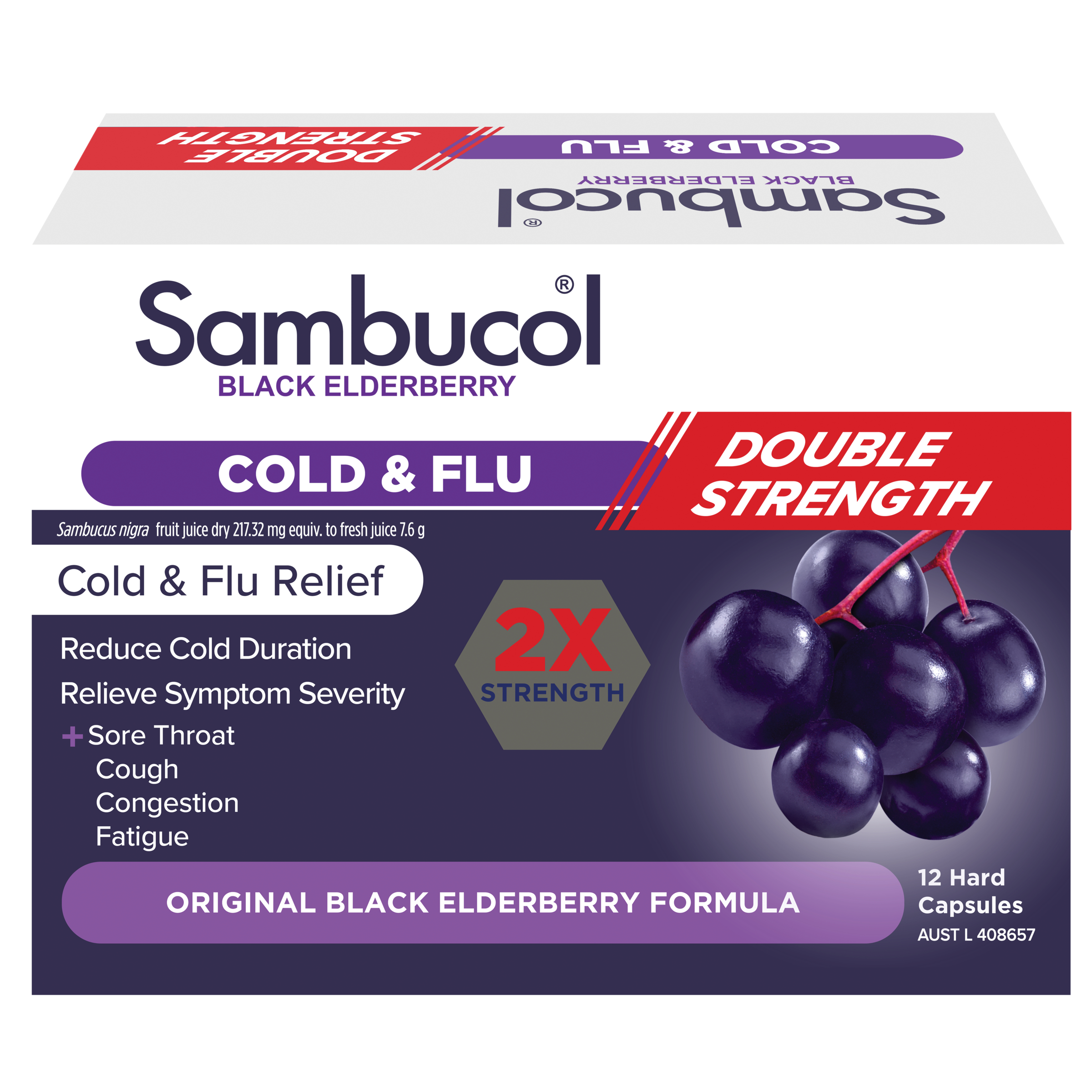 Sambucol Double Strength 12 capsules - Image 1