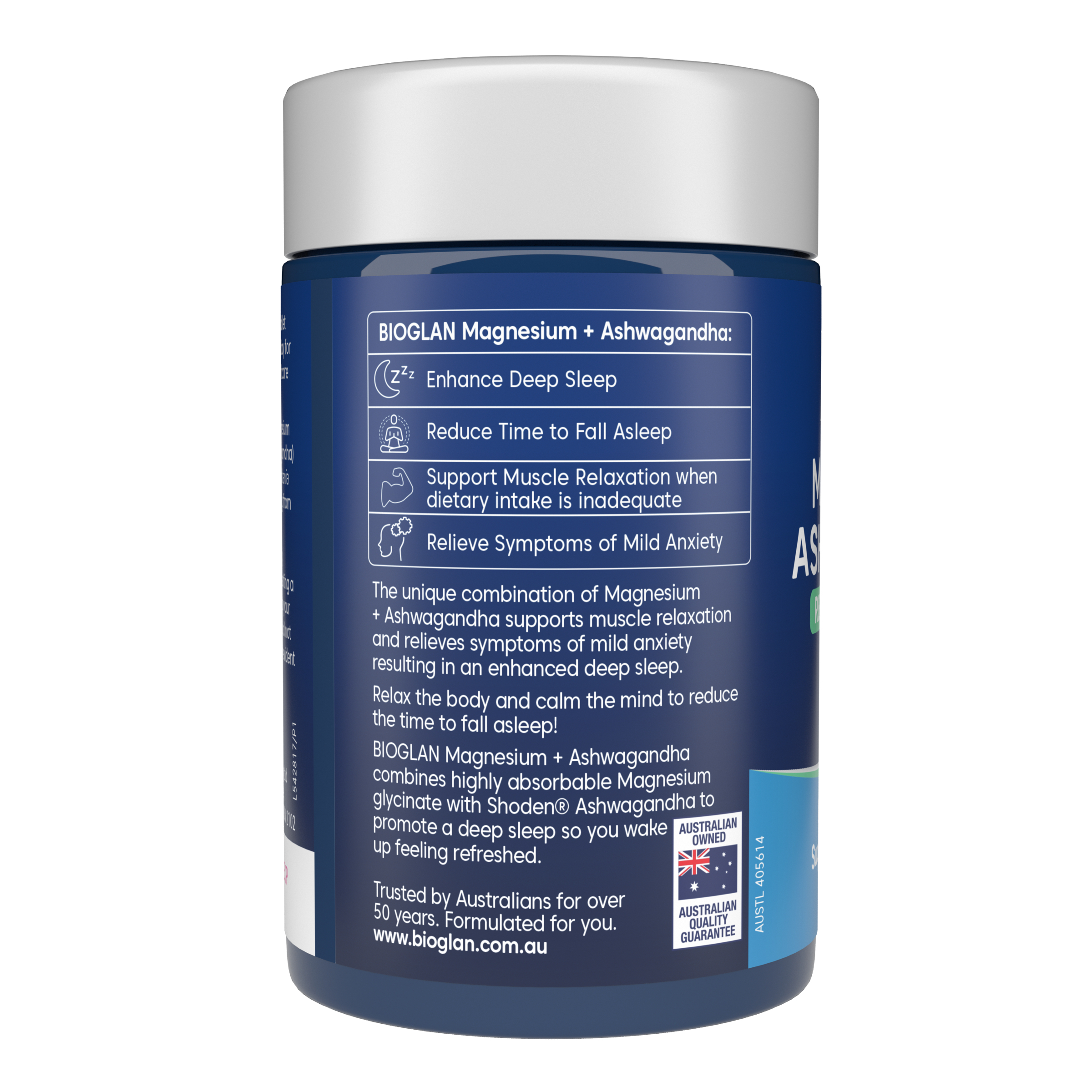Bioglan Magnesium + Ashwagandha 60 tablets - Image 2