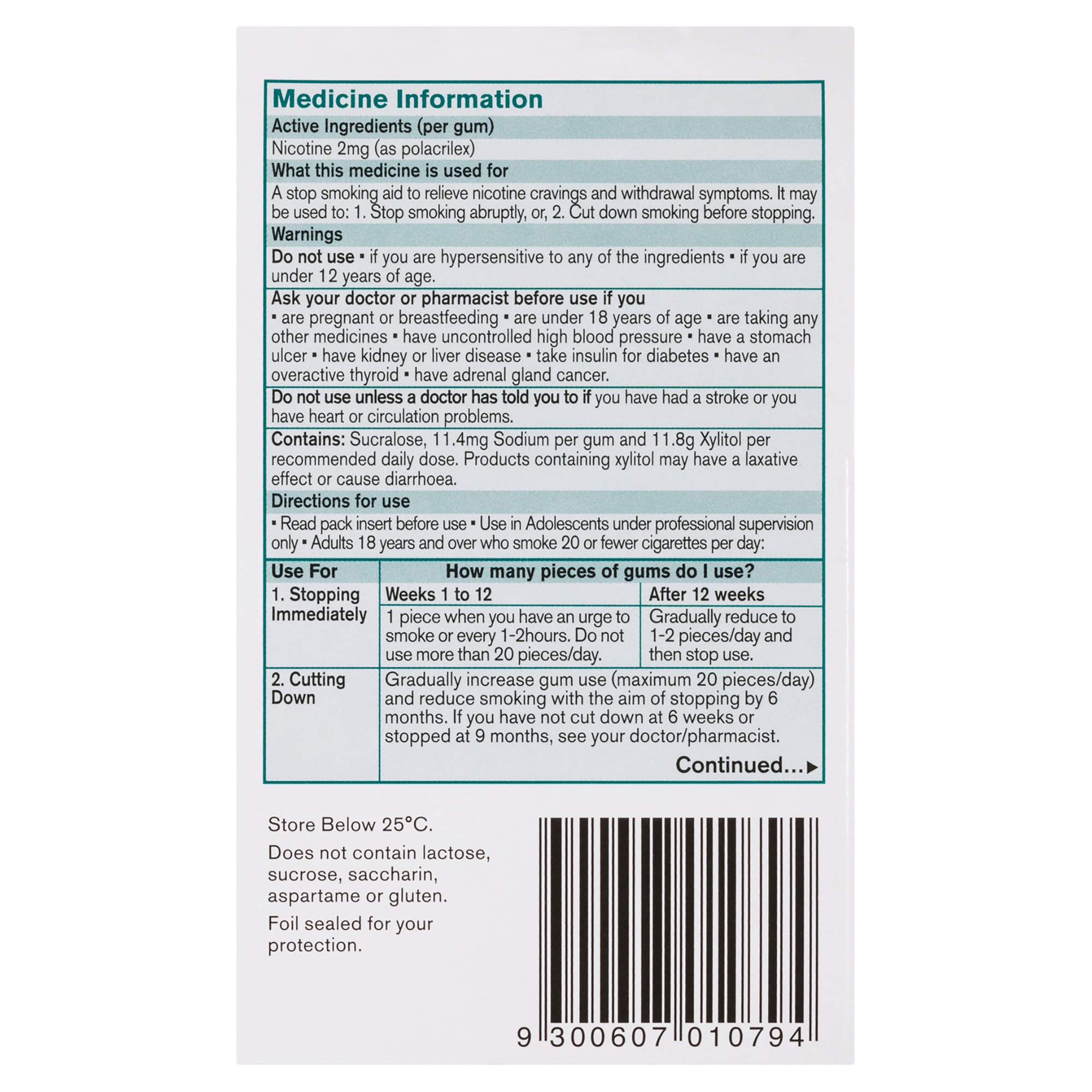 Nicorette Gum Icy Mint 2mg 75 pieces - Image 2