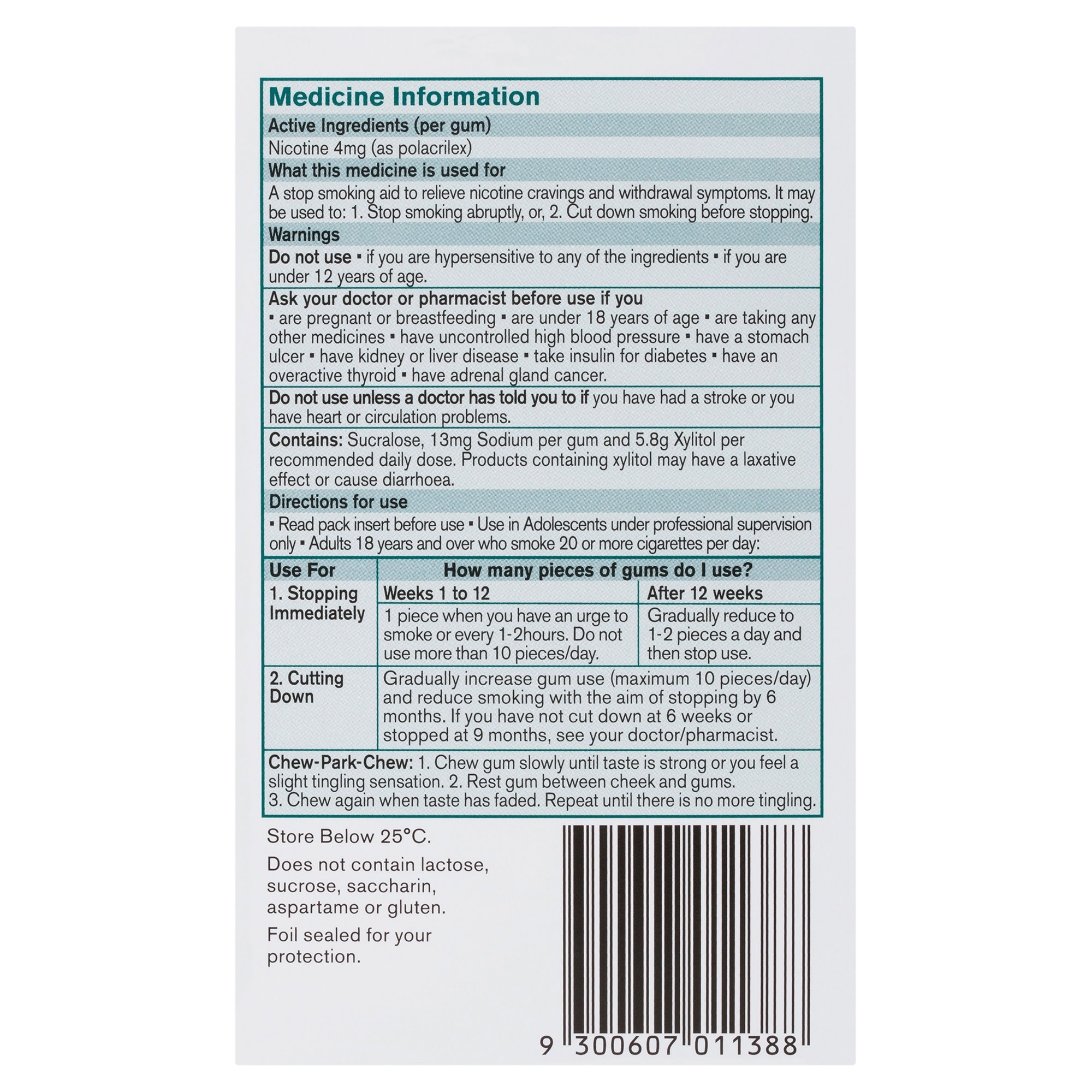Nicorette Gum Freshfruit 4mg 75 pieces - Image 2