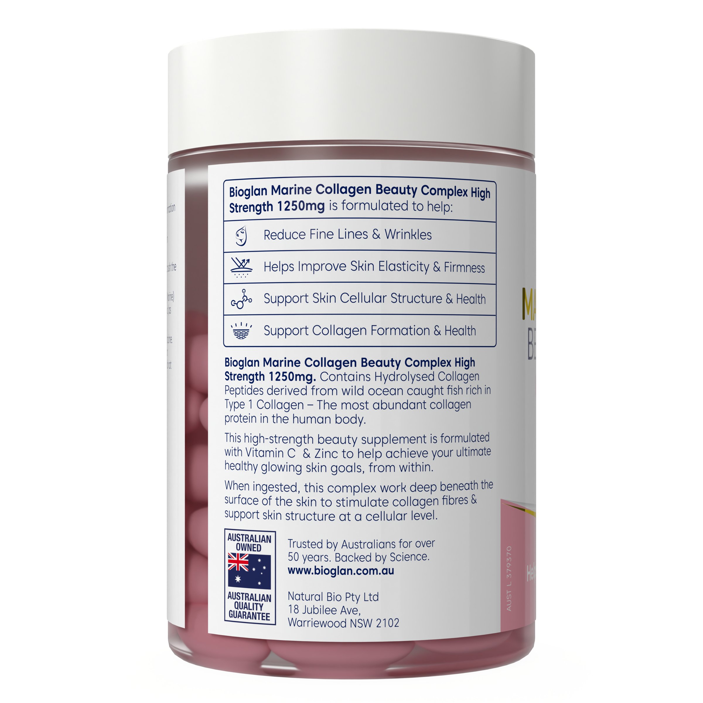 Bioglan Marine Collagen Beauty Complex 60 tablets - Image 3