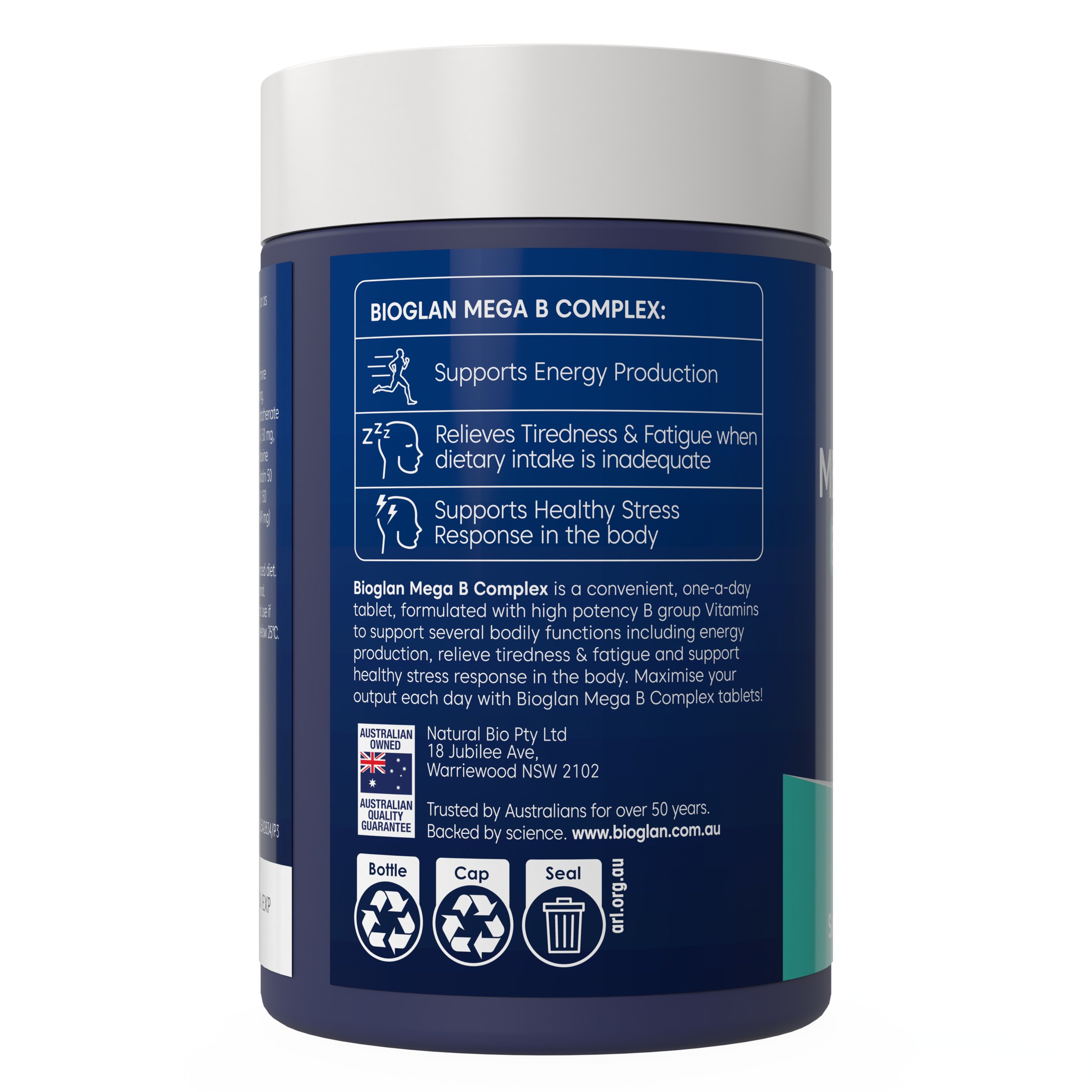 Bioglan Mega B Complex 90 tablets - Image 2