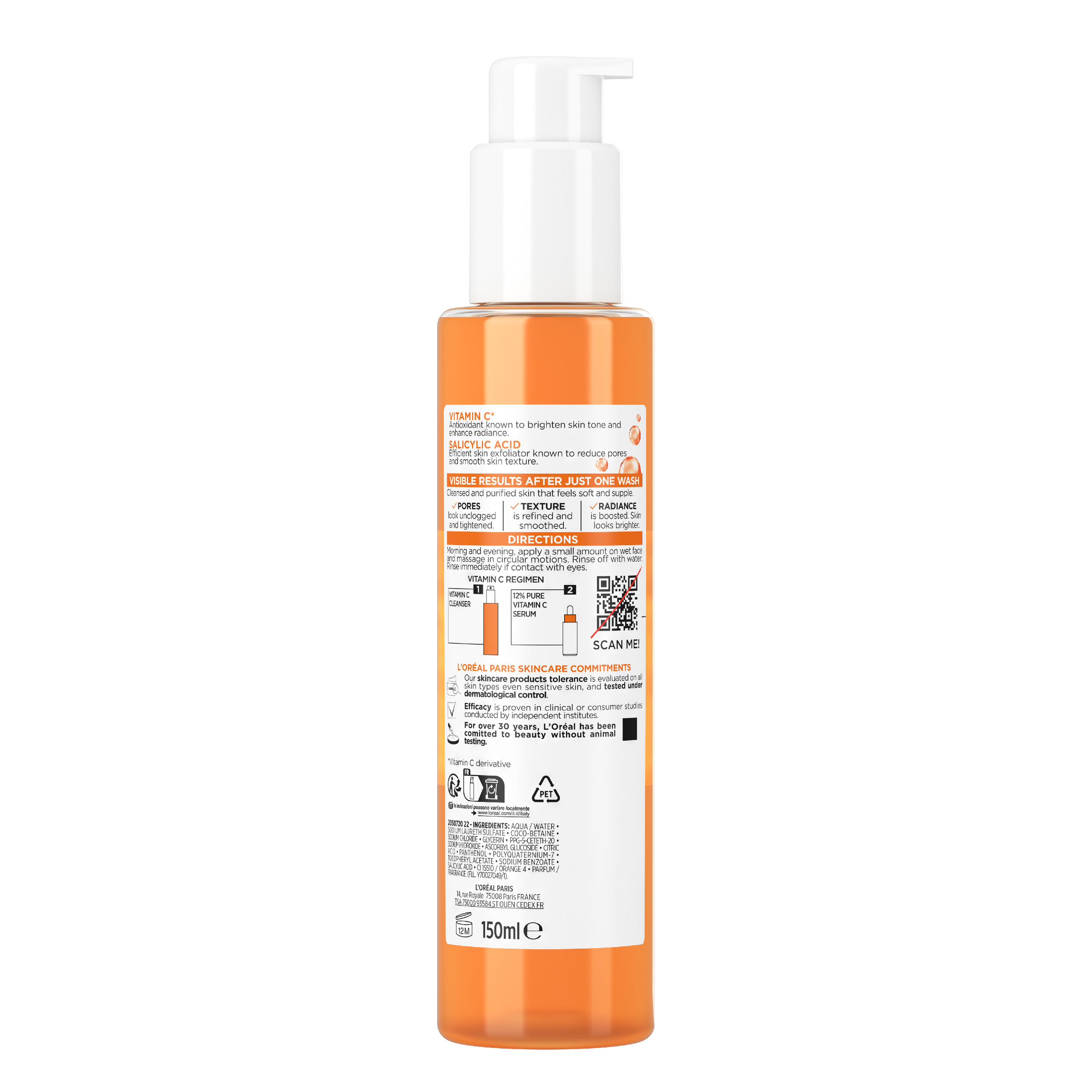 L'Oreal Paris Revitalift Vitamin C Cleanser 150ml - Image 2