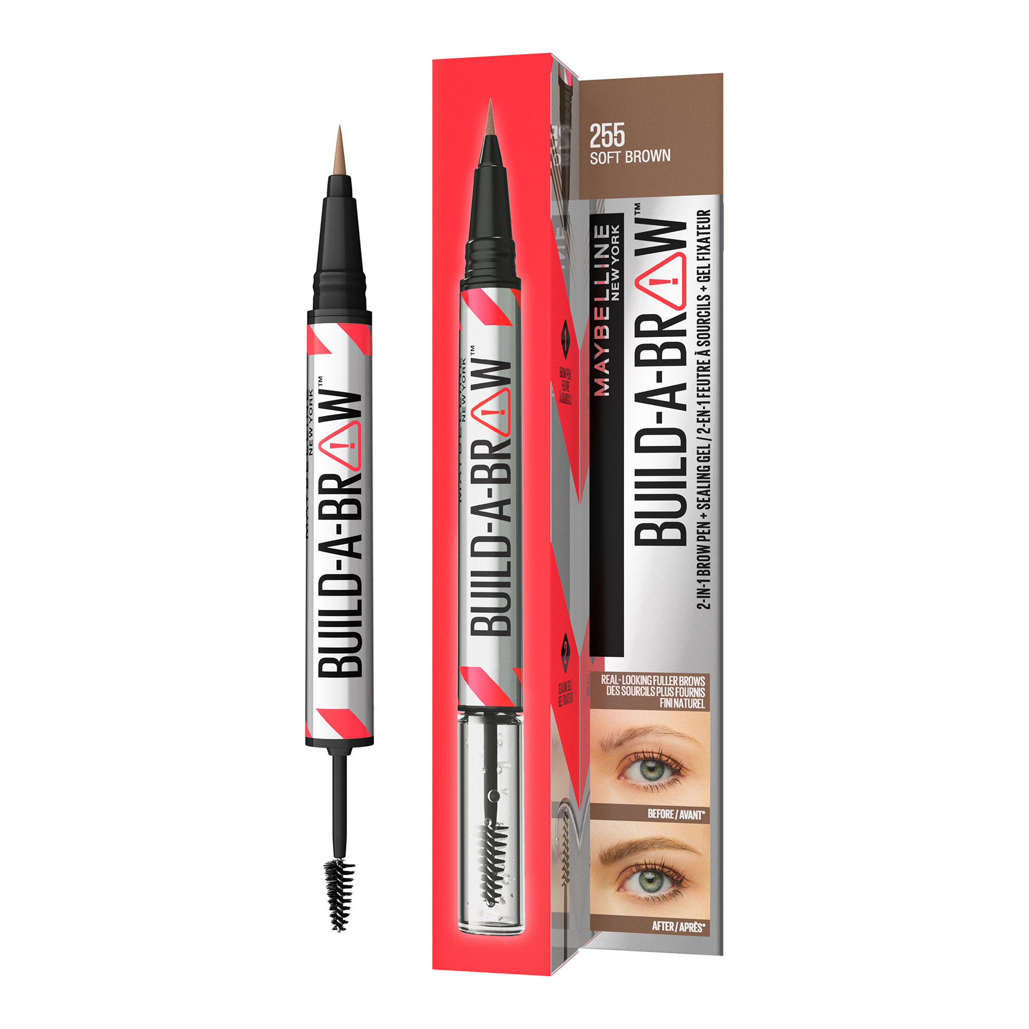 Maybelline Build A Brow 255 Soft Brown 1 each - Image 4