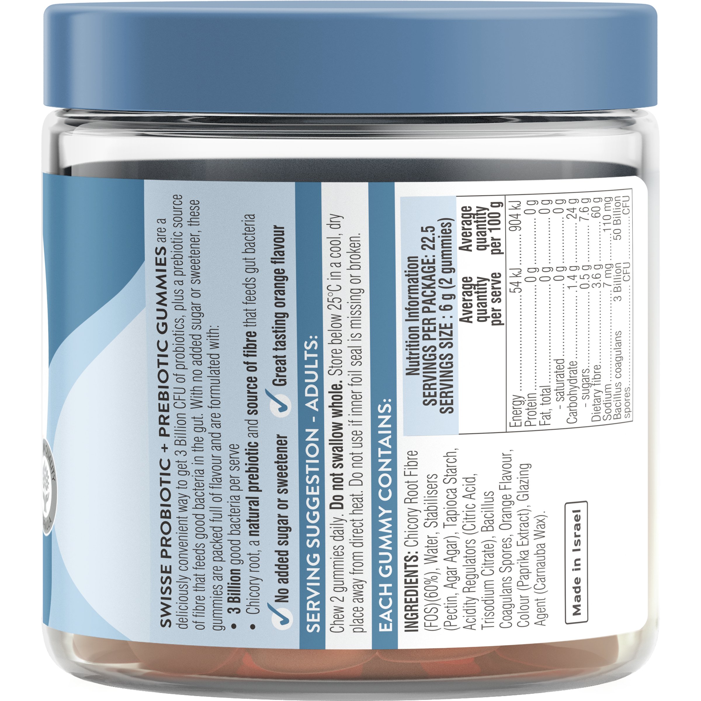 Swisse Adult Probiotic & Prebiotic Gummies 45 pastilles - Image 2