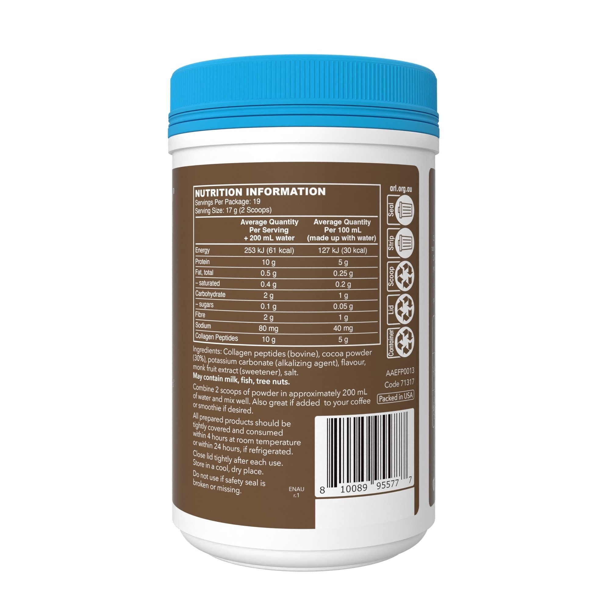 Vital Proteins Collagen Peptides Chocolate 329g - Image 3