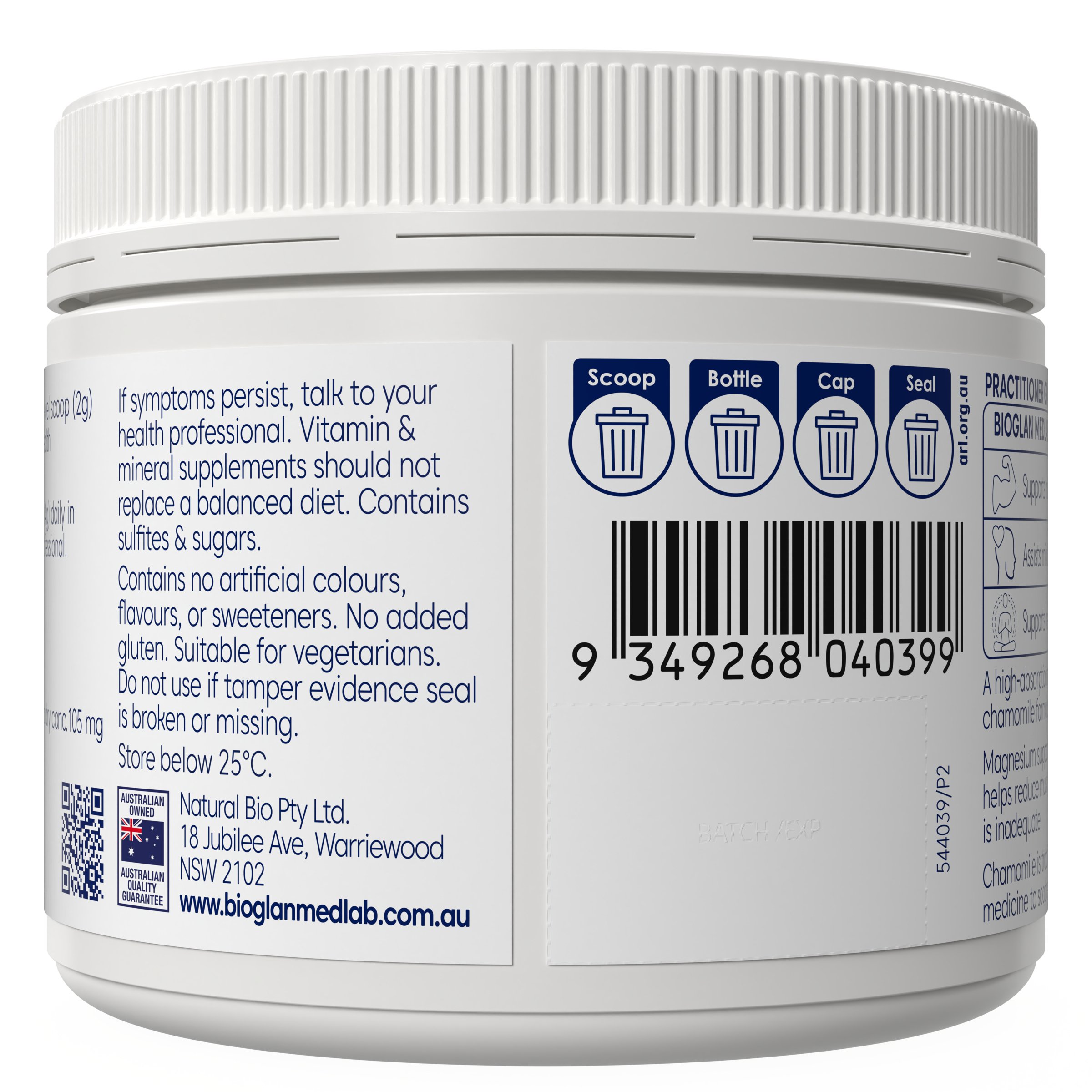 Bioglan Medlab Mg Optima Relax Junior 60g - Image 2