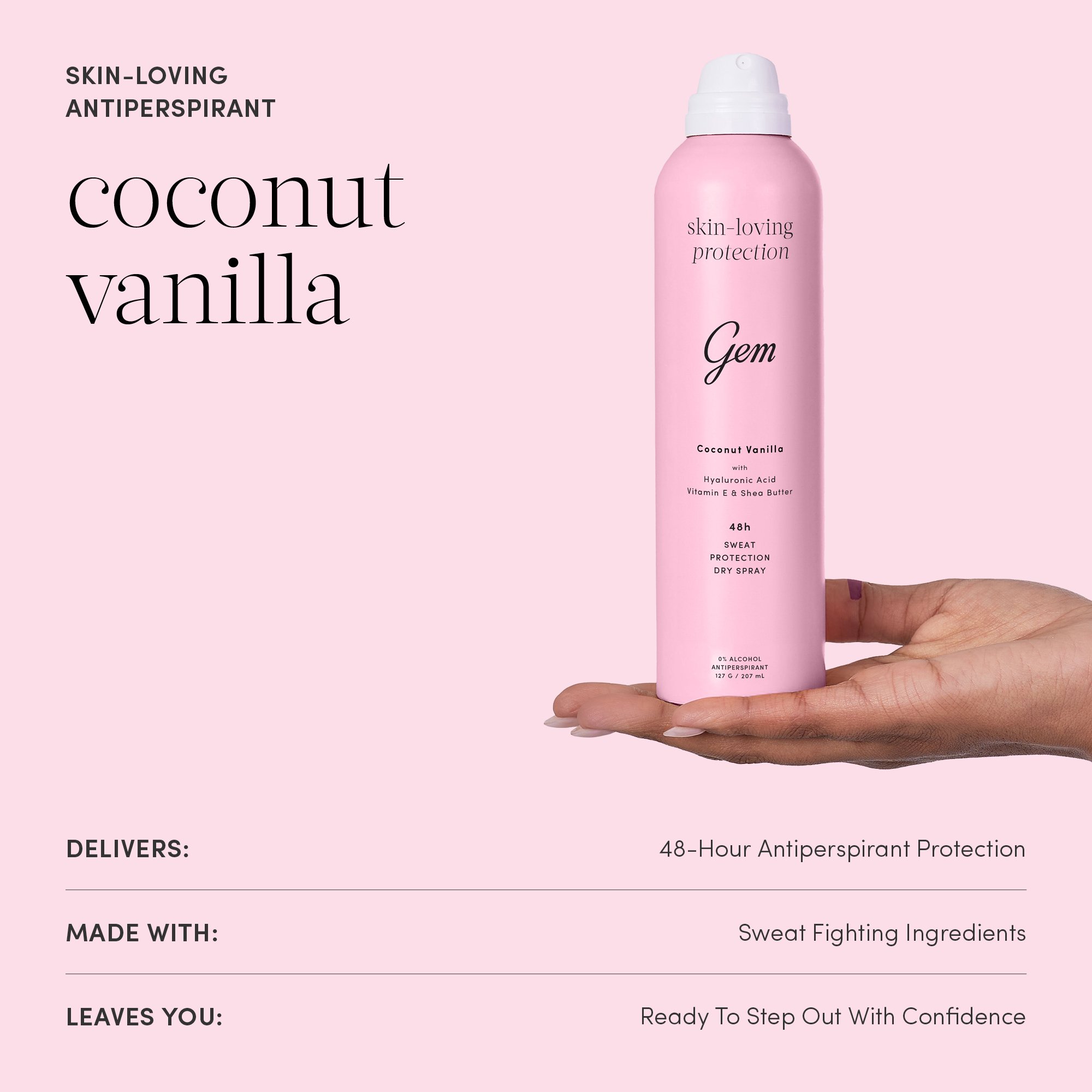Gem Deodorant Coconut Vanilla 127g - Image 3