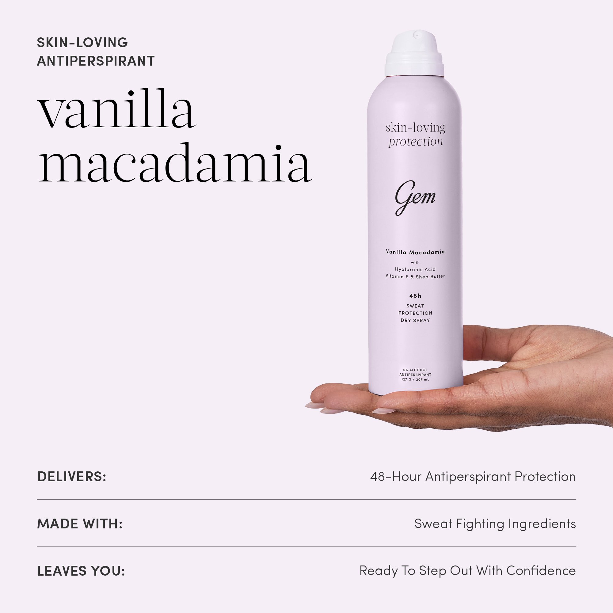 Gem Deodorant Vanilla Macadamia 127g - Image 3