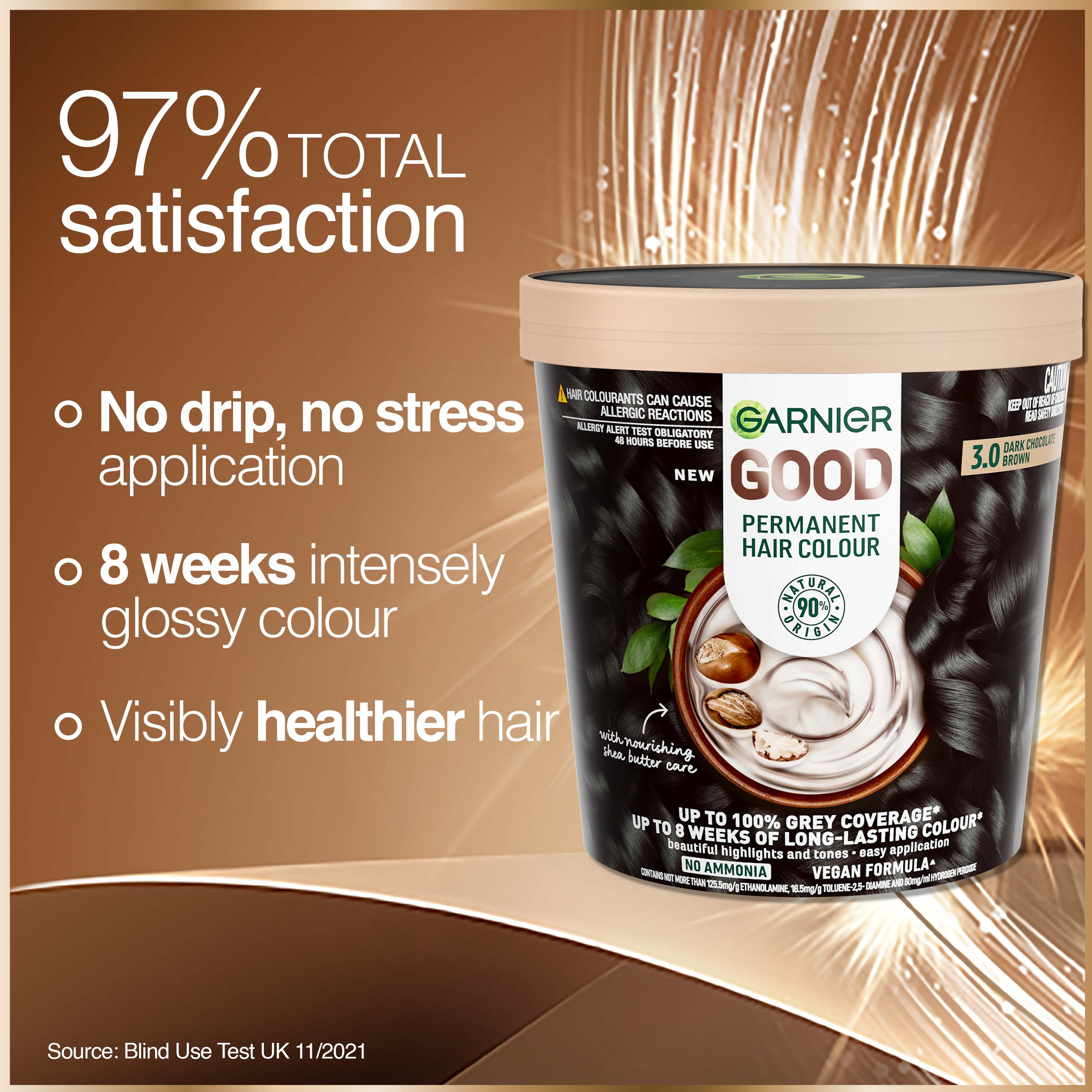 Garnier Good Haircolour 3.0 Dark Chocolate Brown 1 each - Image 2