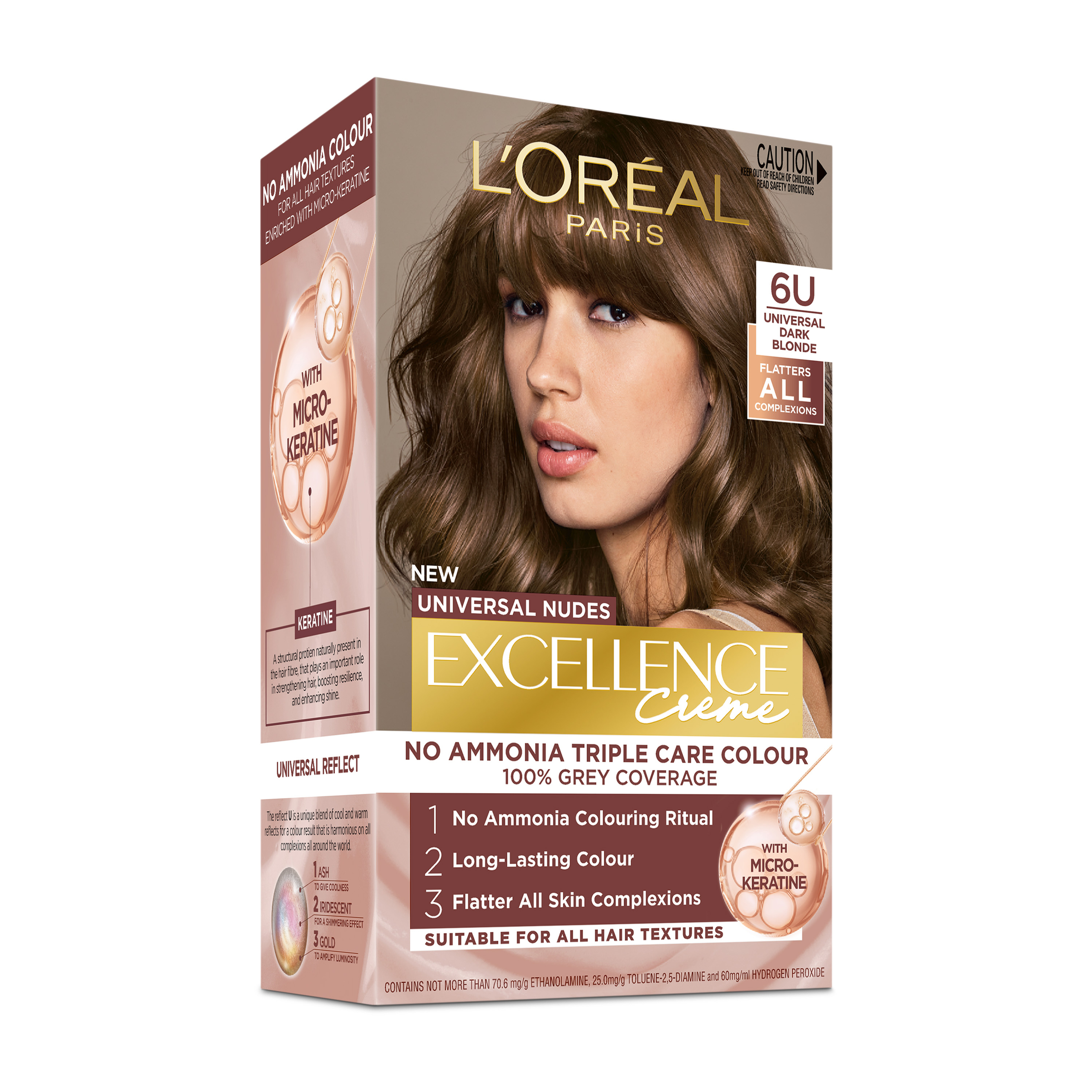 L'Oreal Paris Excellence Creme Nude 6U Universal Dark Blonde 1 each - Image 1