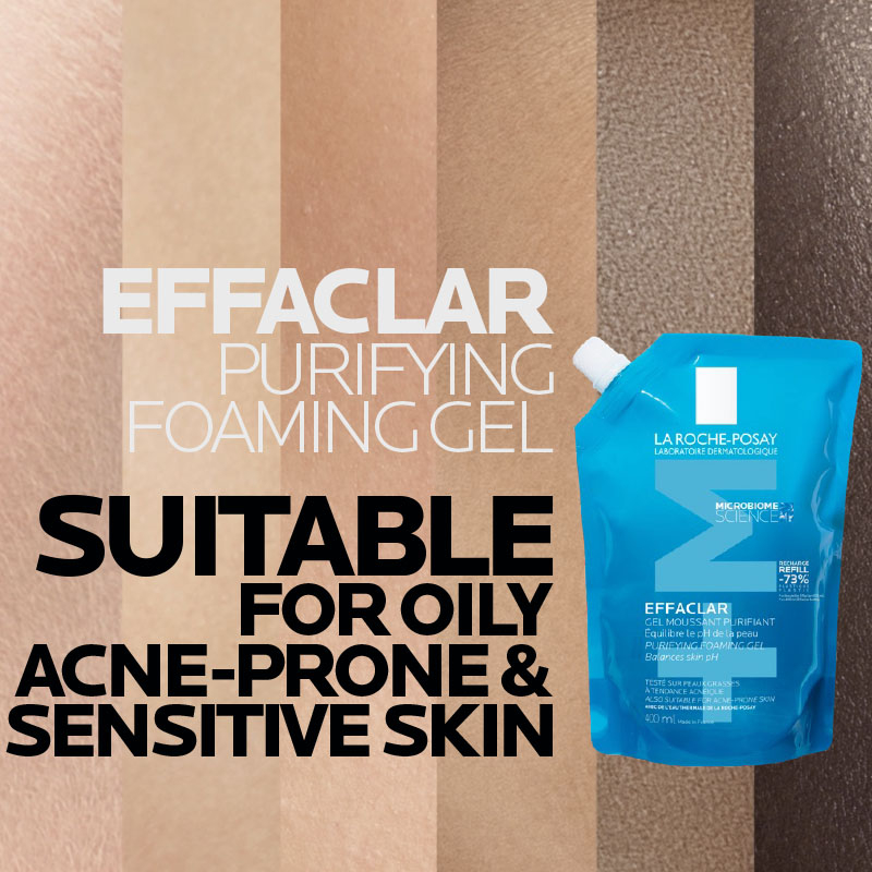 La Roche-Posay Effaclar Foaming Gel Moussant Eco Refill 400ml - Image 7