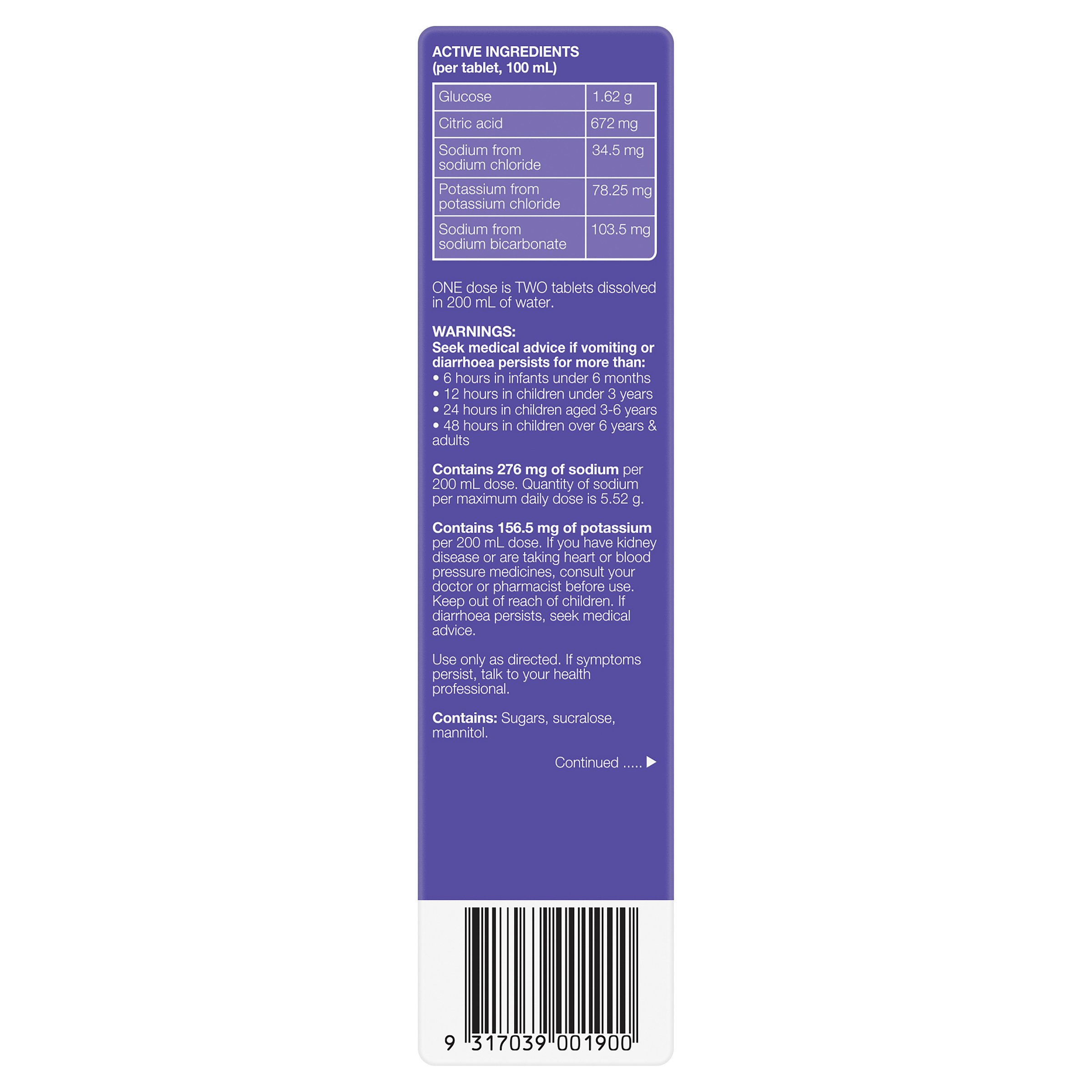 Hydralyte Effervescent Passionfruit Punch 20 tablets - Image 2