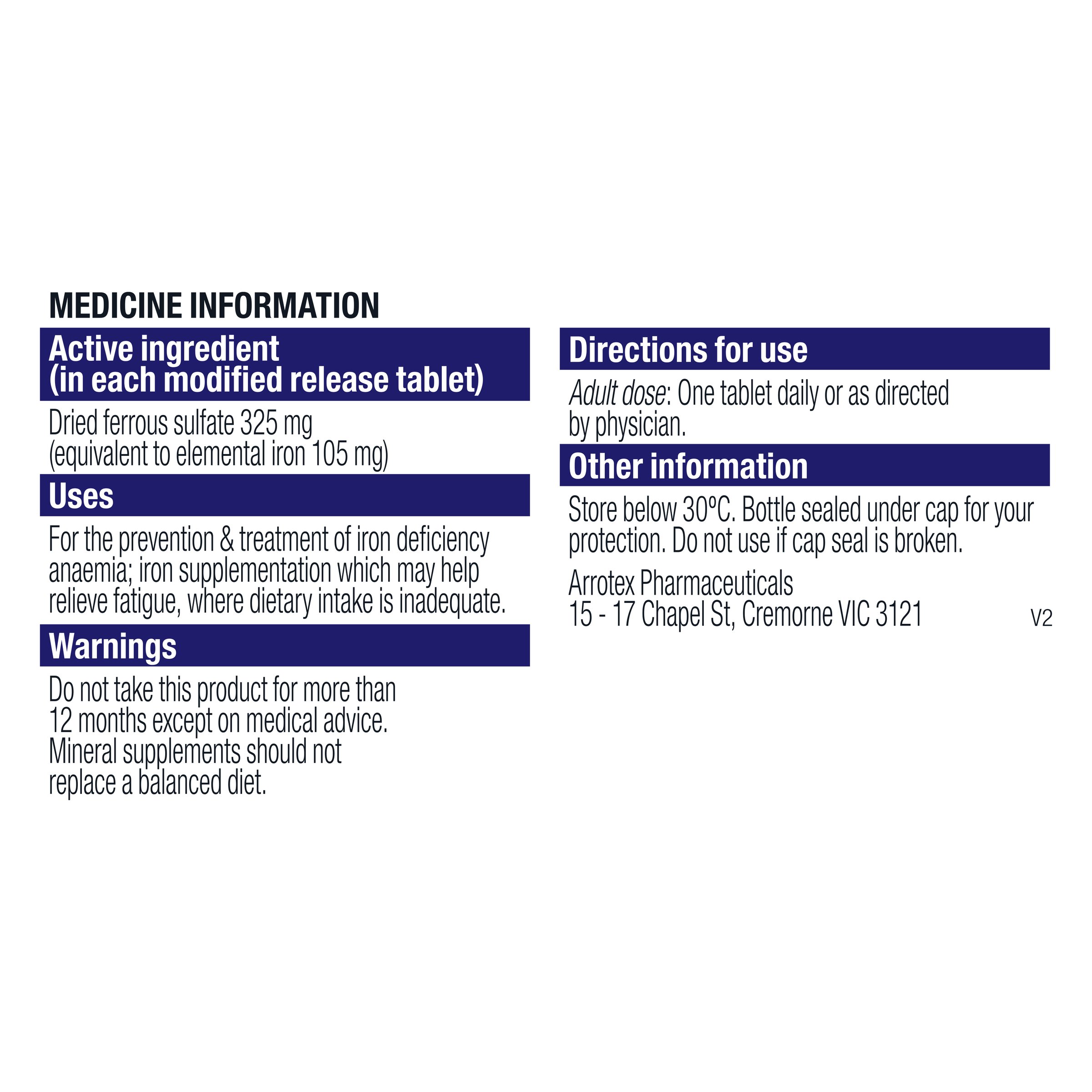 Ferro-grad PR 325mg 30 tablets - Image 4