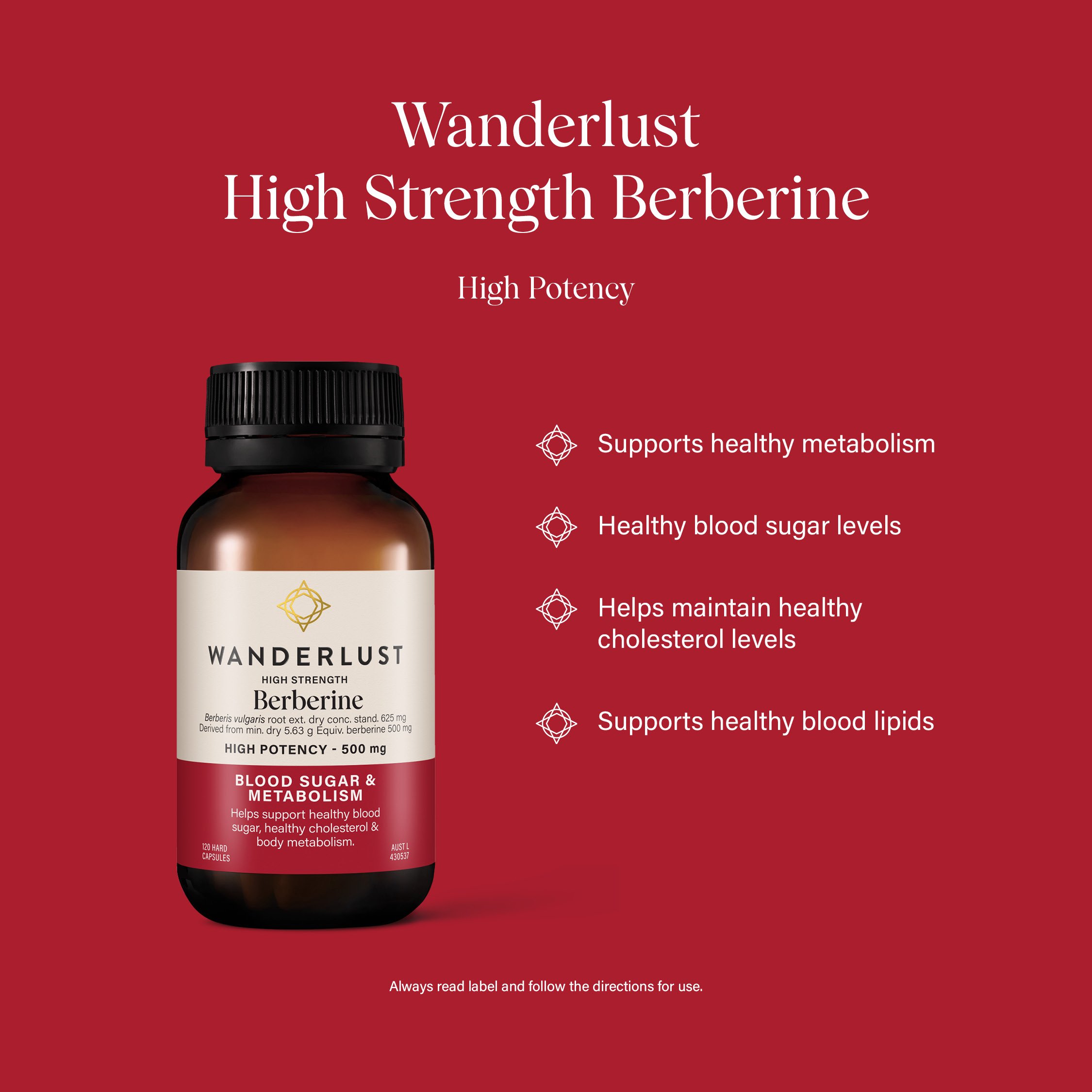 Wanderlust High Strength Berberine 120 capsules - Image 3