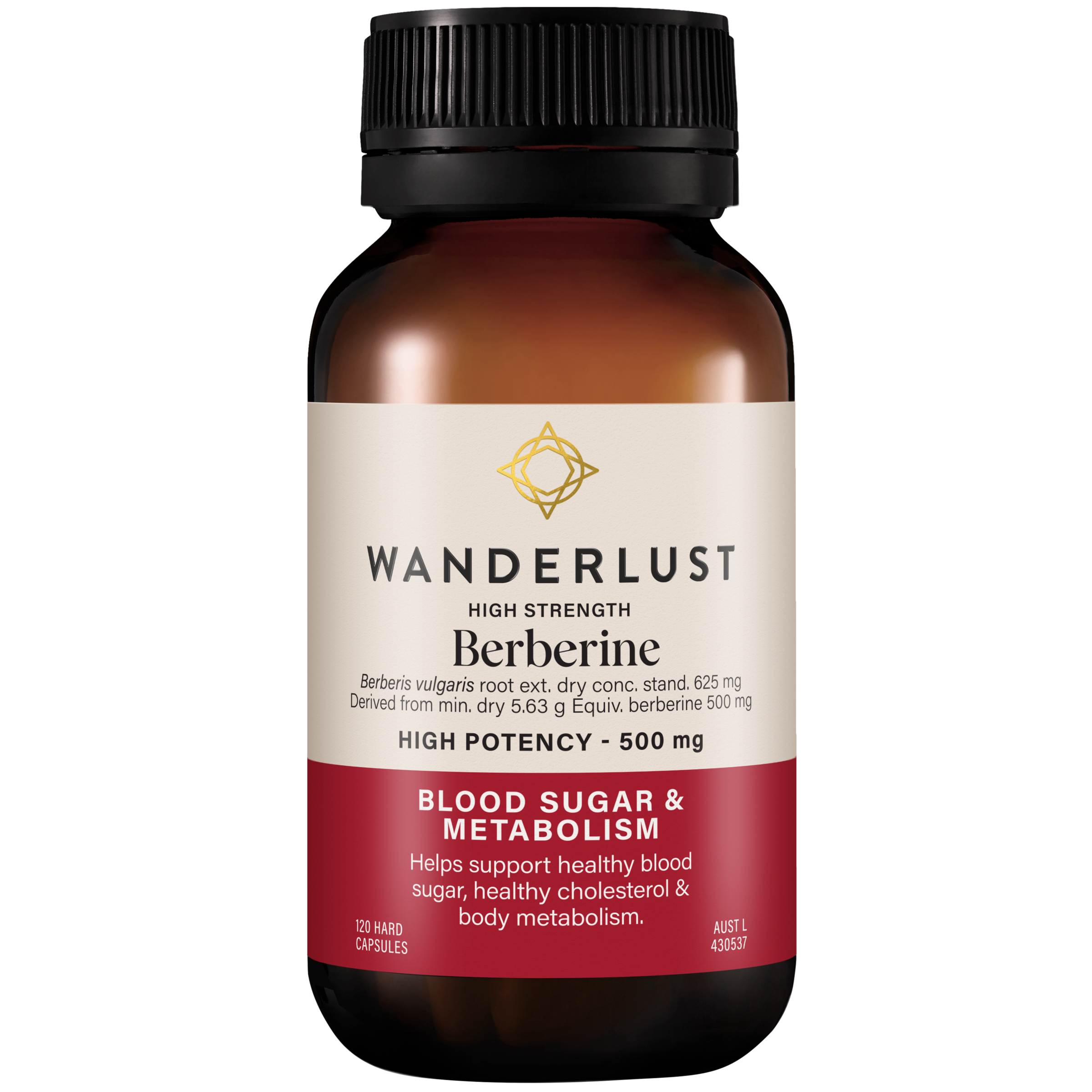 Wanderlust High Strength Berberine 120 capsules - Image 1