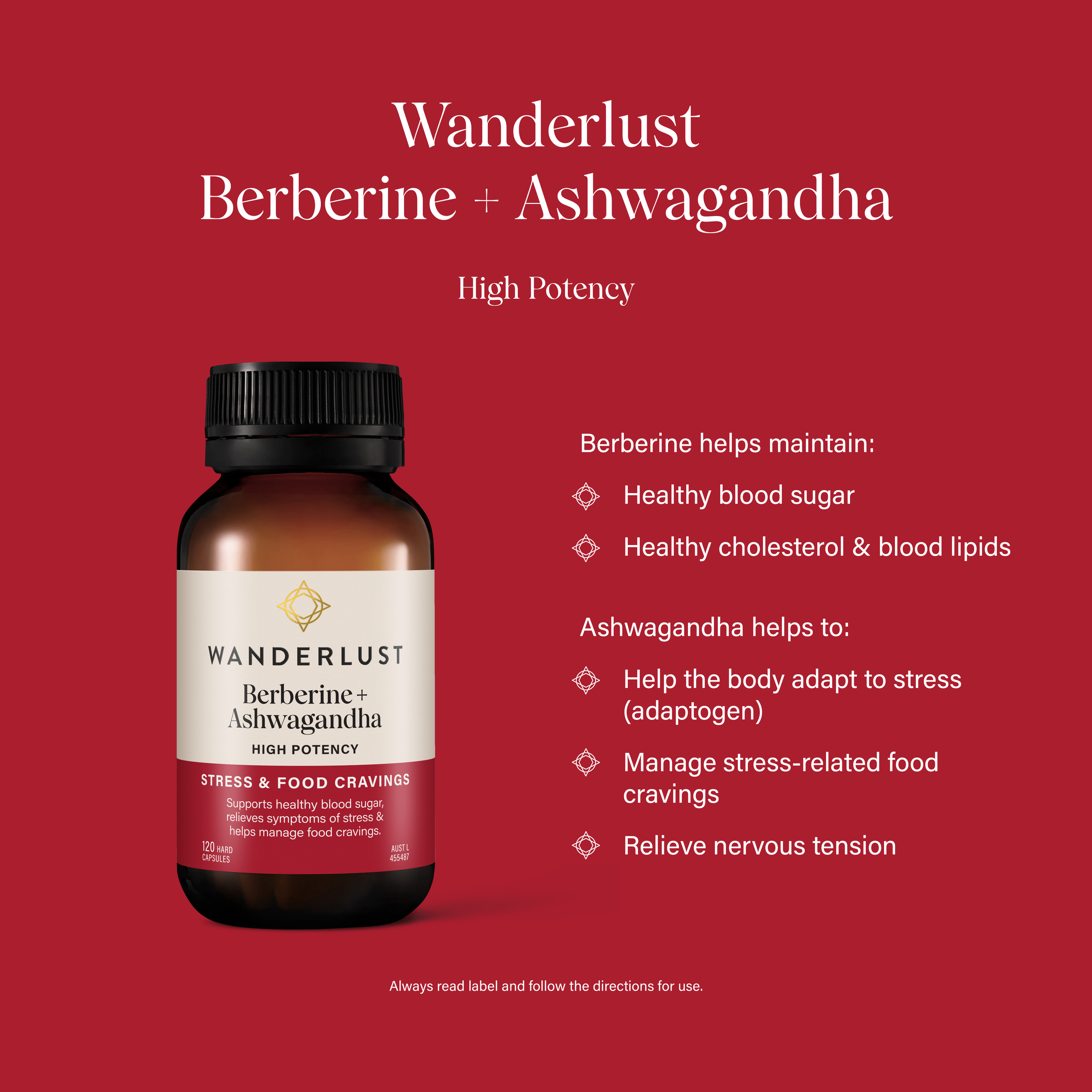 Wanderlust Berberine & Ashwagandha 120 capsules - Image 3