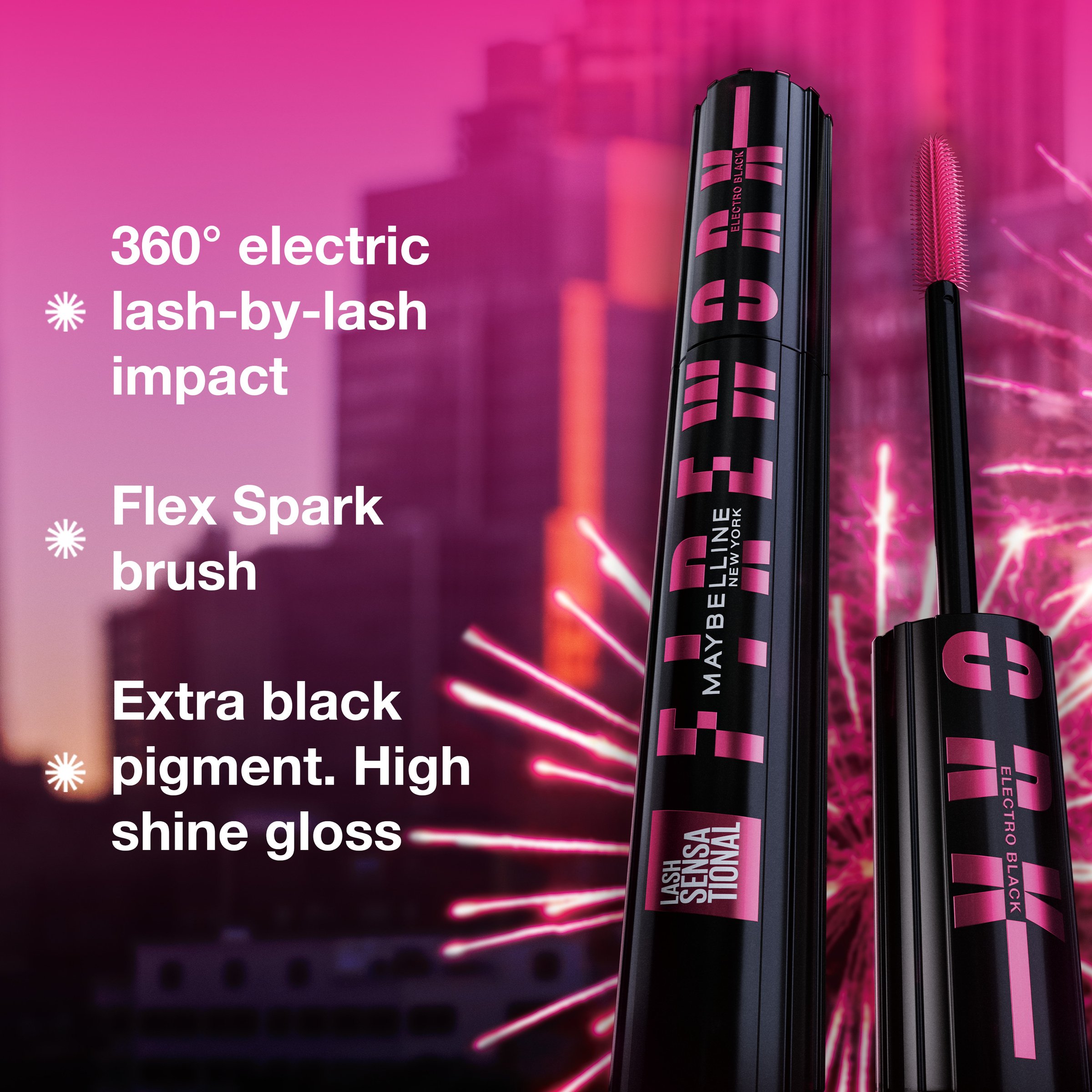 Maybelline Lash Sensational Firework Mascara Electro Black 1 each - Image 3