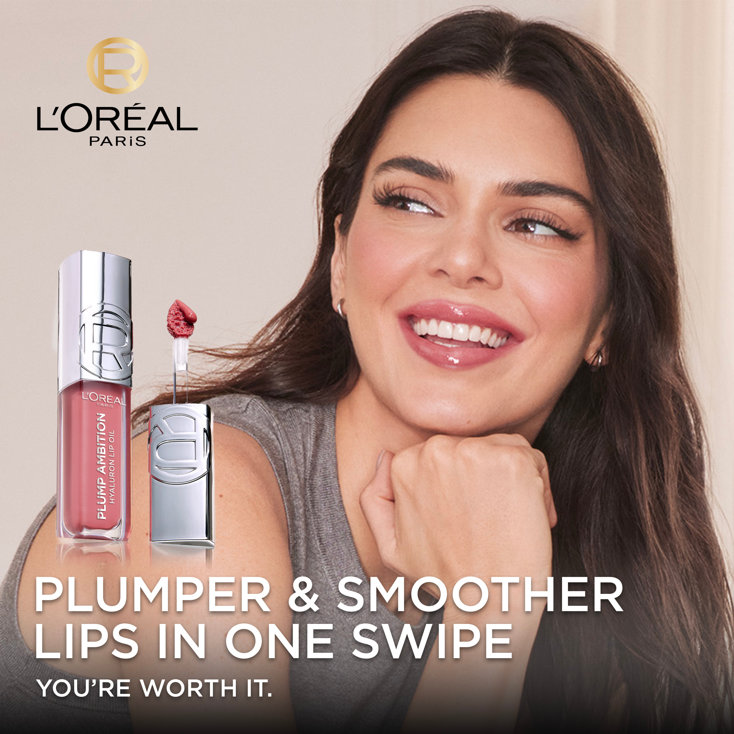 L'Oreal Paris Plump Ambition Hyaluron Lip Oil 601 Worth It 1 each - Image 4