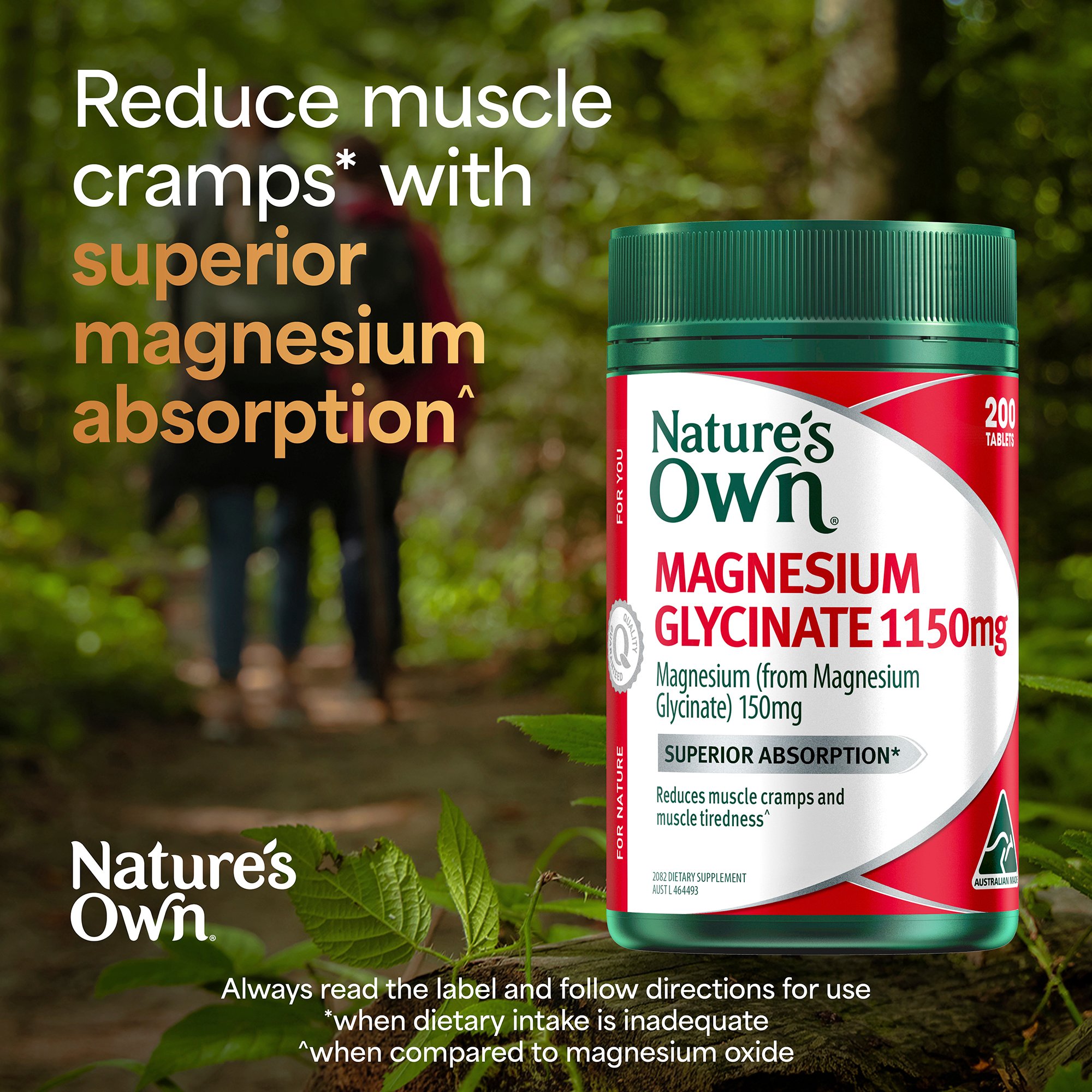 Nature's Own Magnesium Glycinate 1150mg - 200 tablets - Image 6