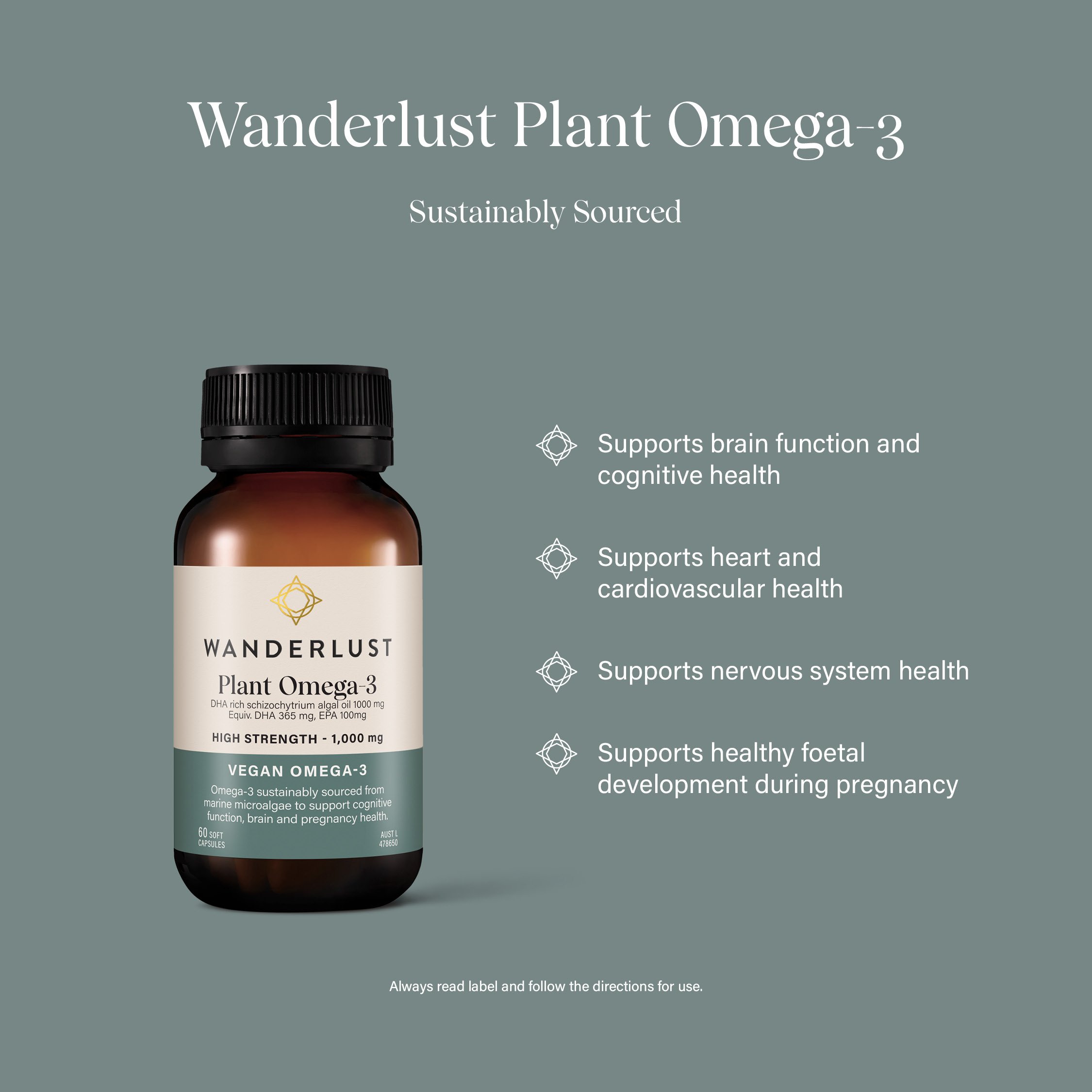 Wanderlust Plant Omega-3 - 60 capsules - Image 4