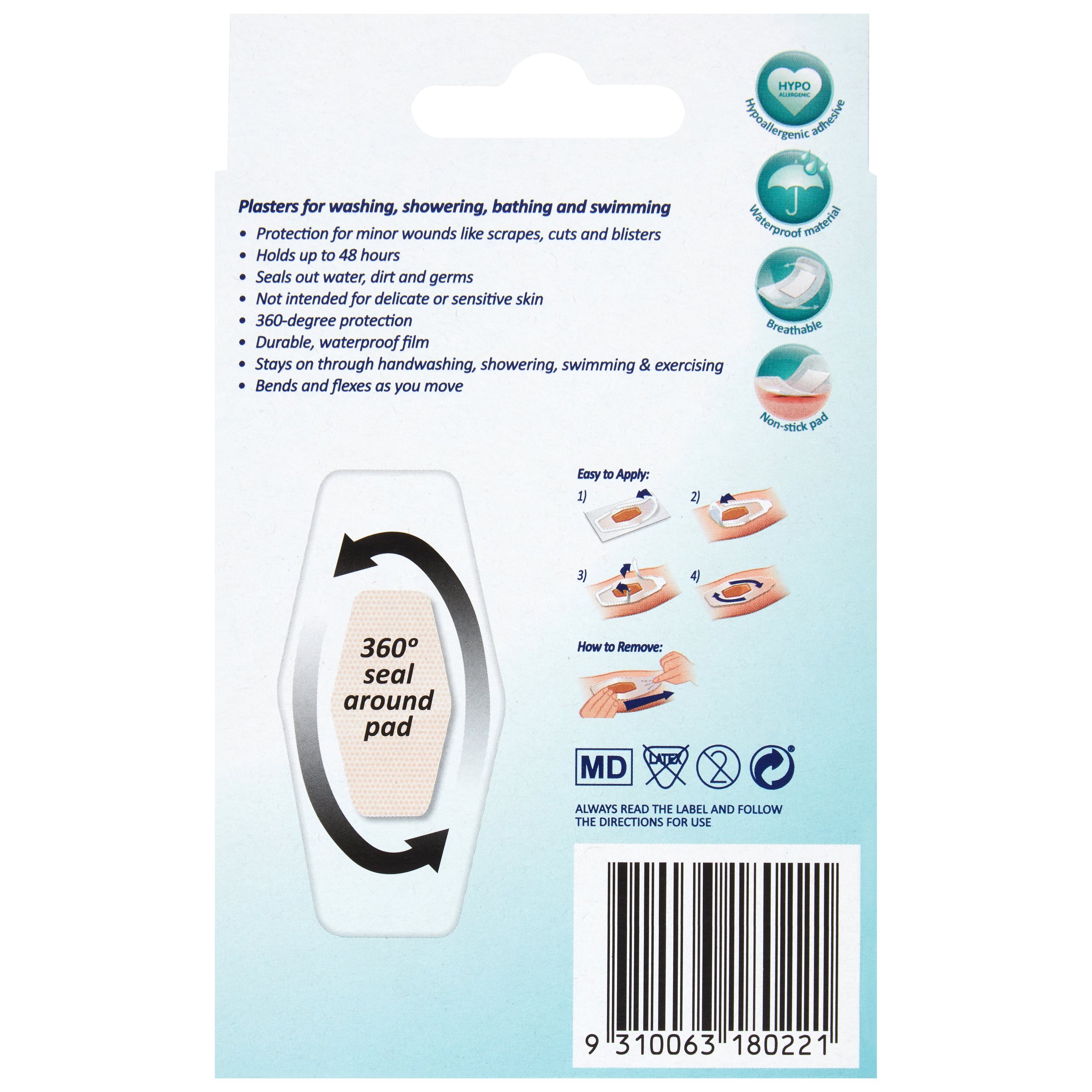 Nexcare Waterproof Max Hold, Assorted 12 pack - Image 2