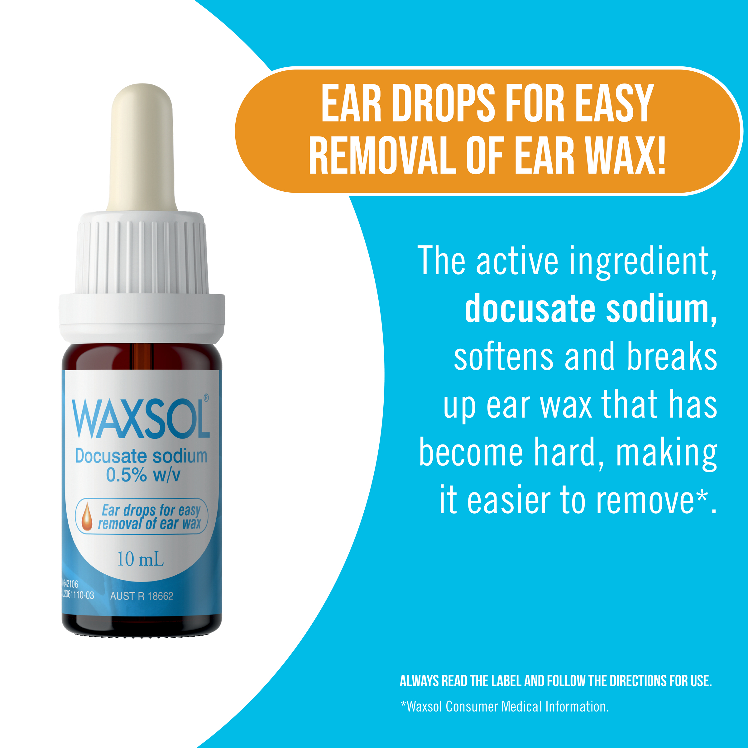 Waxsol Ear Drops 0.5% - 10ml - Image 5