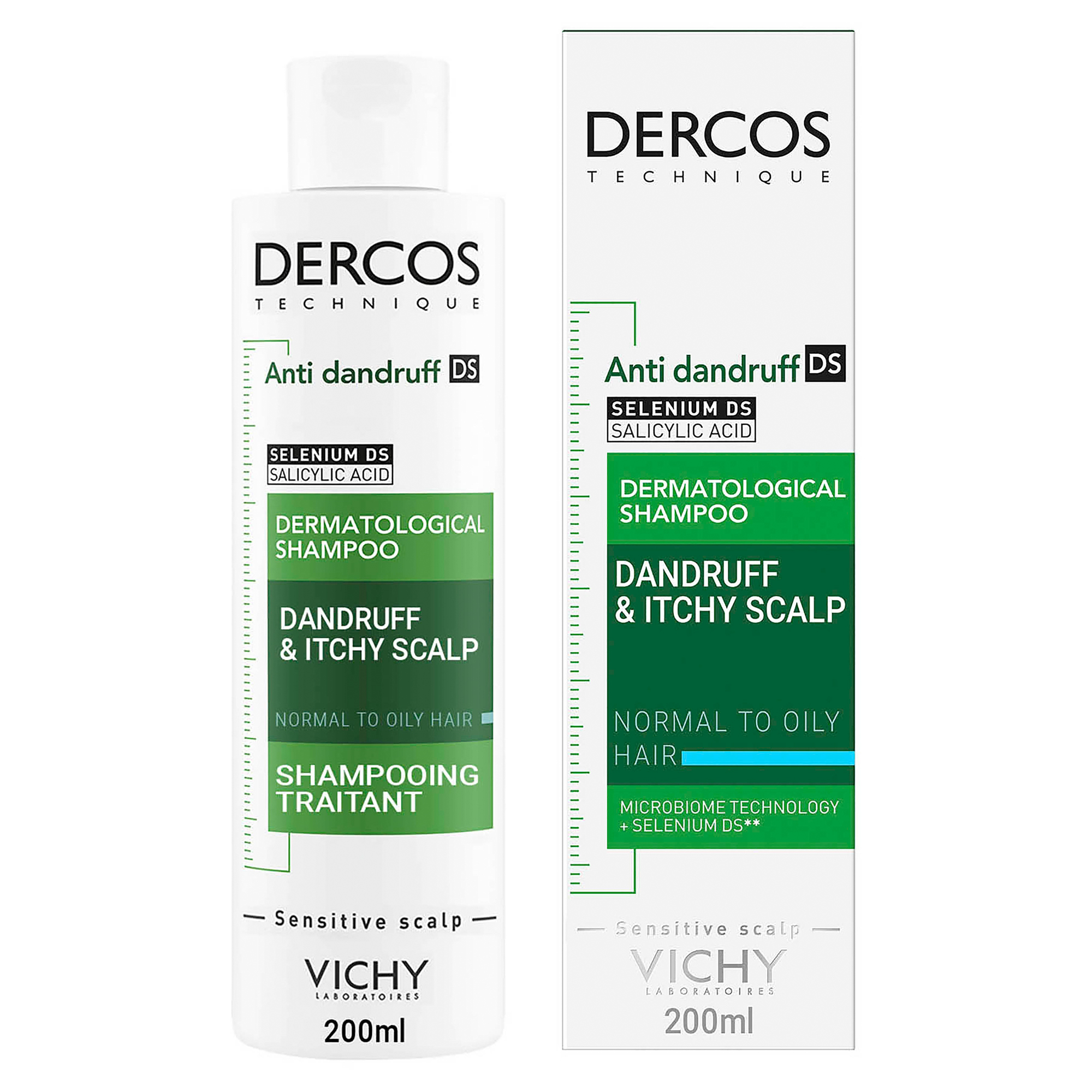 Dercos Anti-Dandruff Dandruff Shampoo - Normal To Oily Hair 200ml - Image 2
