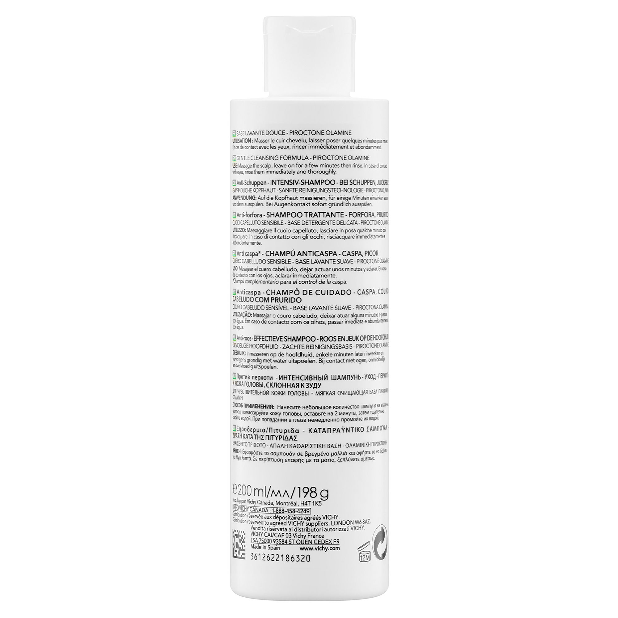 Dercos Anti-Dandruff Shampoo - Sensitive Scalp 200ml - Image 2