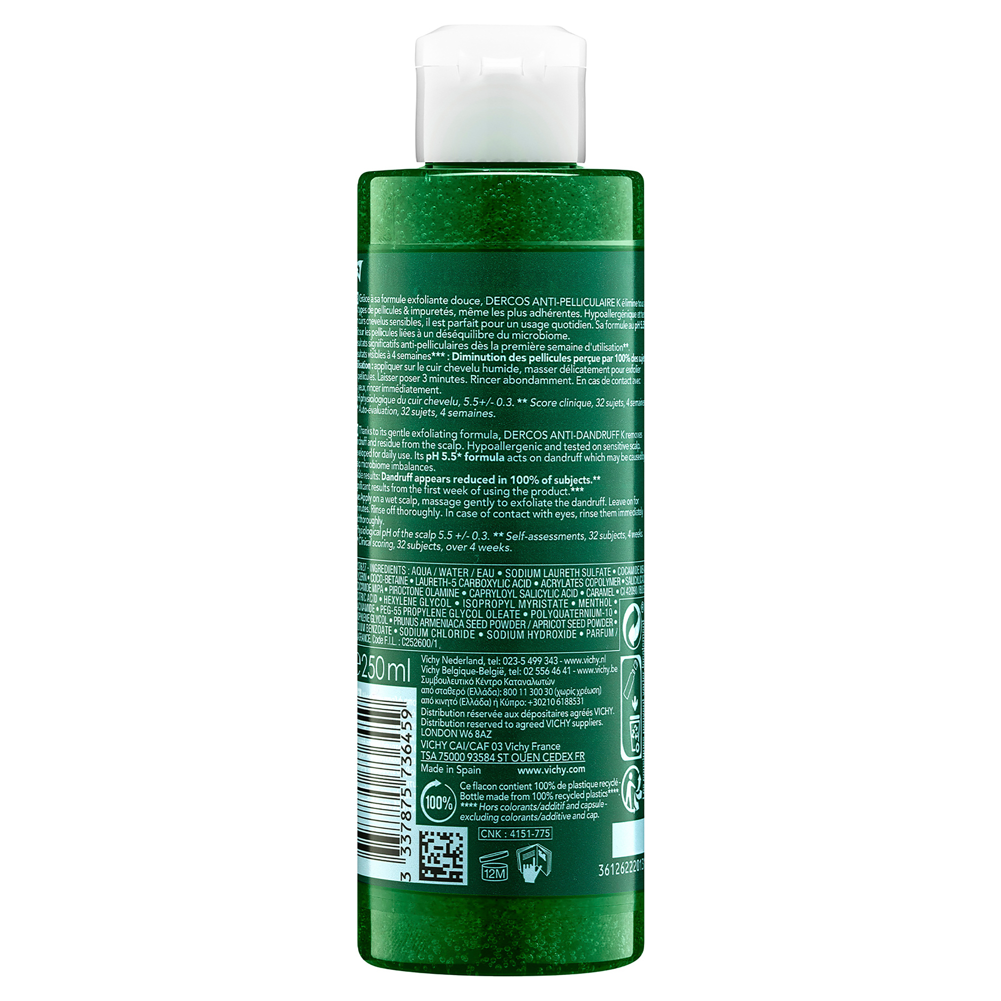 Dercos Anti-Dandruff K Deep Purifying Shampoo 250ml - Image 2