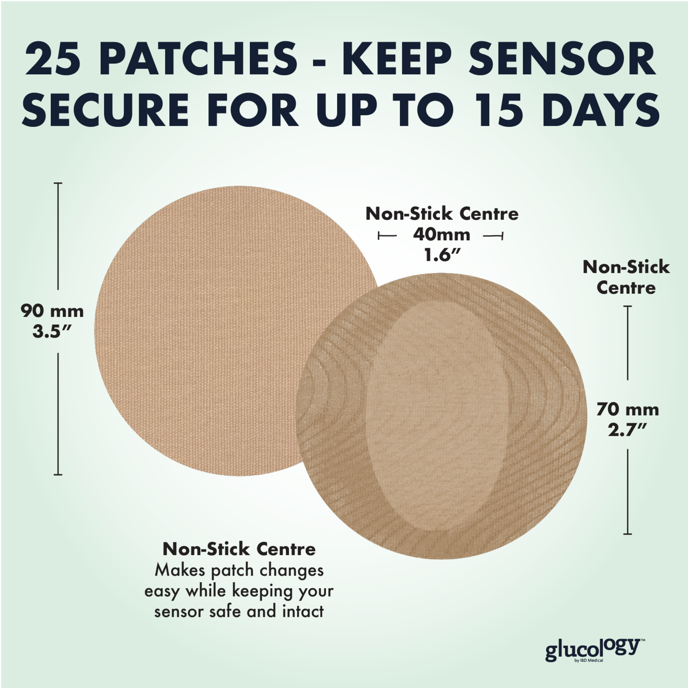 Glucology CGM Patches for Medtronic Guardian Beige 25 pack - Image 5