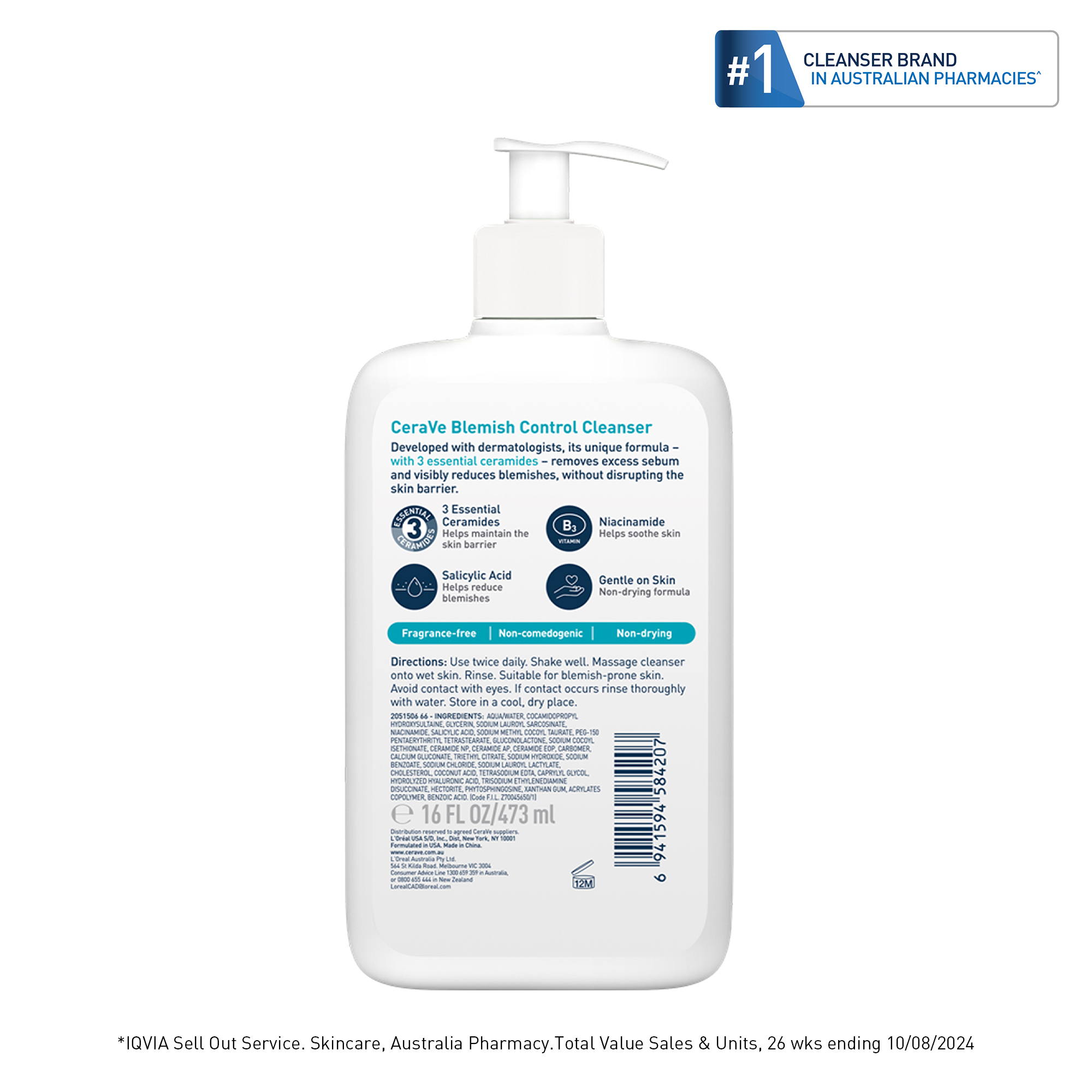 CeraVe Blemish Control Cleanser 473ml - Image 2