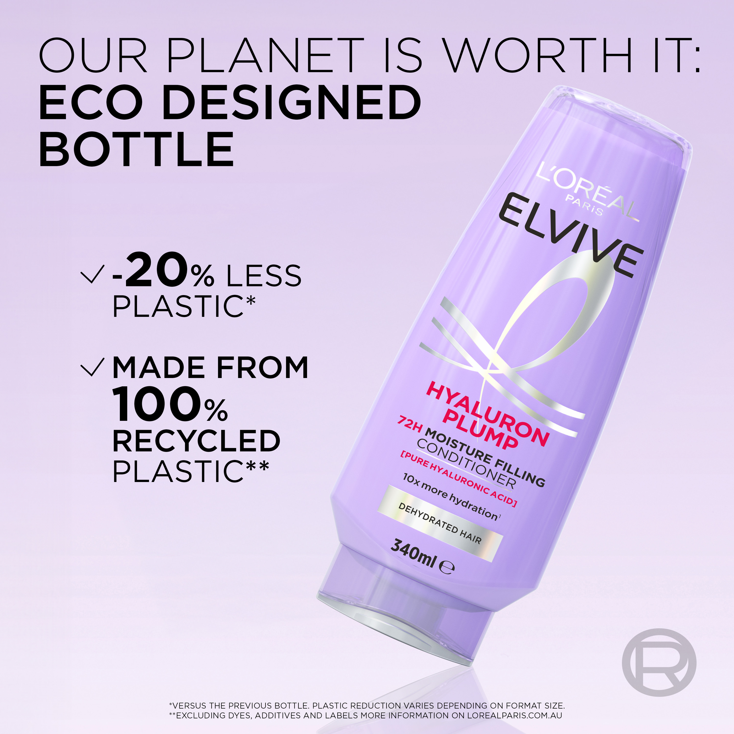 L'Oreal Paris Elvive Hyaluron Plump Conditioner 340ml - Image 4